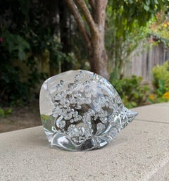 Seguso AV Murano Glass Hedgehog Sculpture, Italie, c.1965