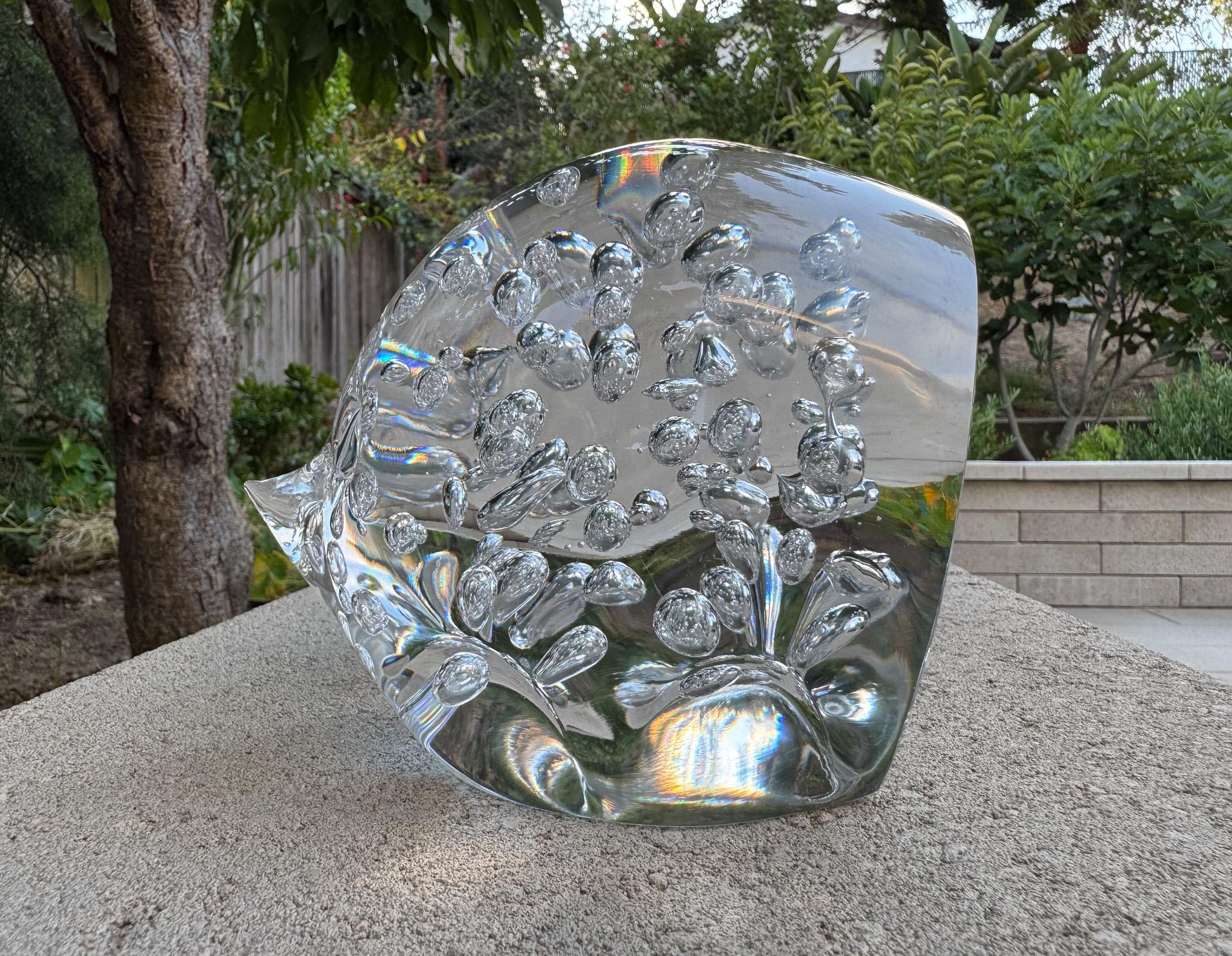 Seguso AV Murano Glas Igel Skulptur, Italien, ca. 1965 im Angebot 1