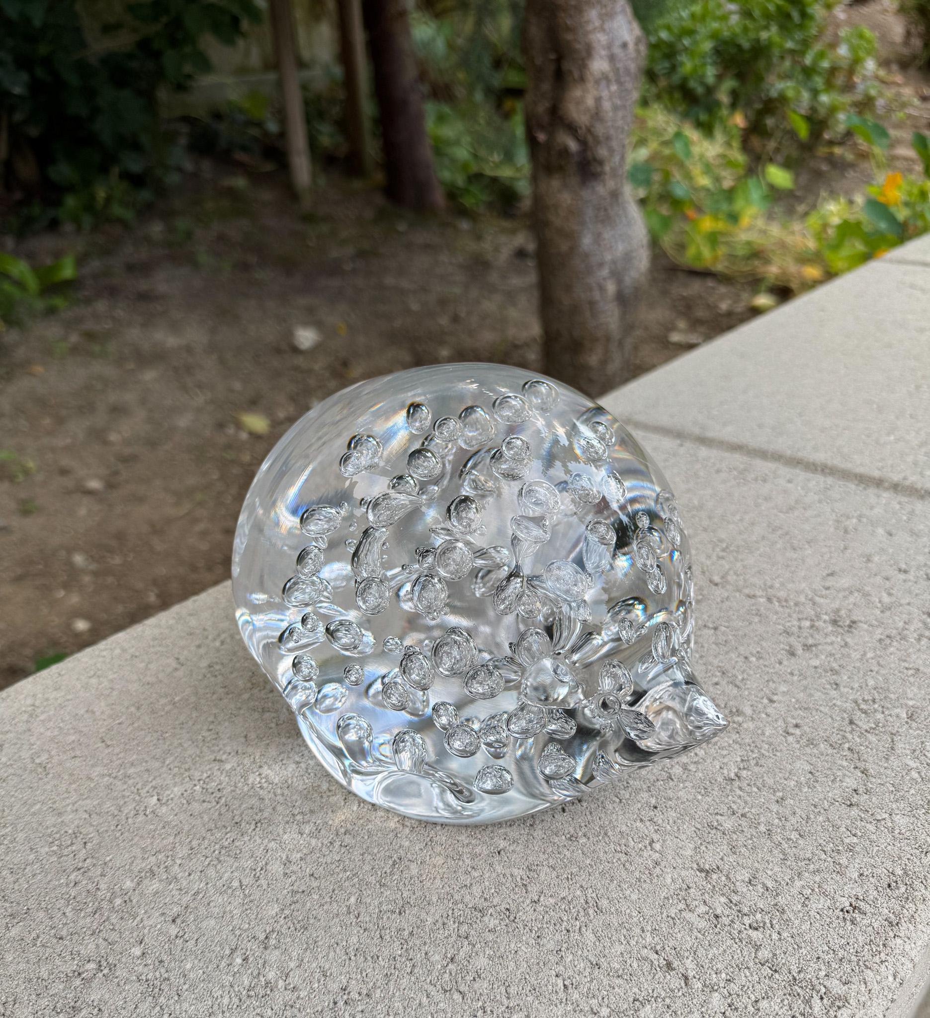 Seguso AV Murano Glas Igel Skulptur, Italien, ca. 1965 im Angebot 2