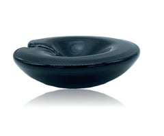 Centre de table en verre de Murano noir Seguso, Italie, 1970