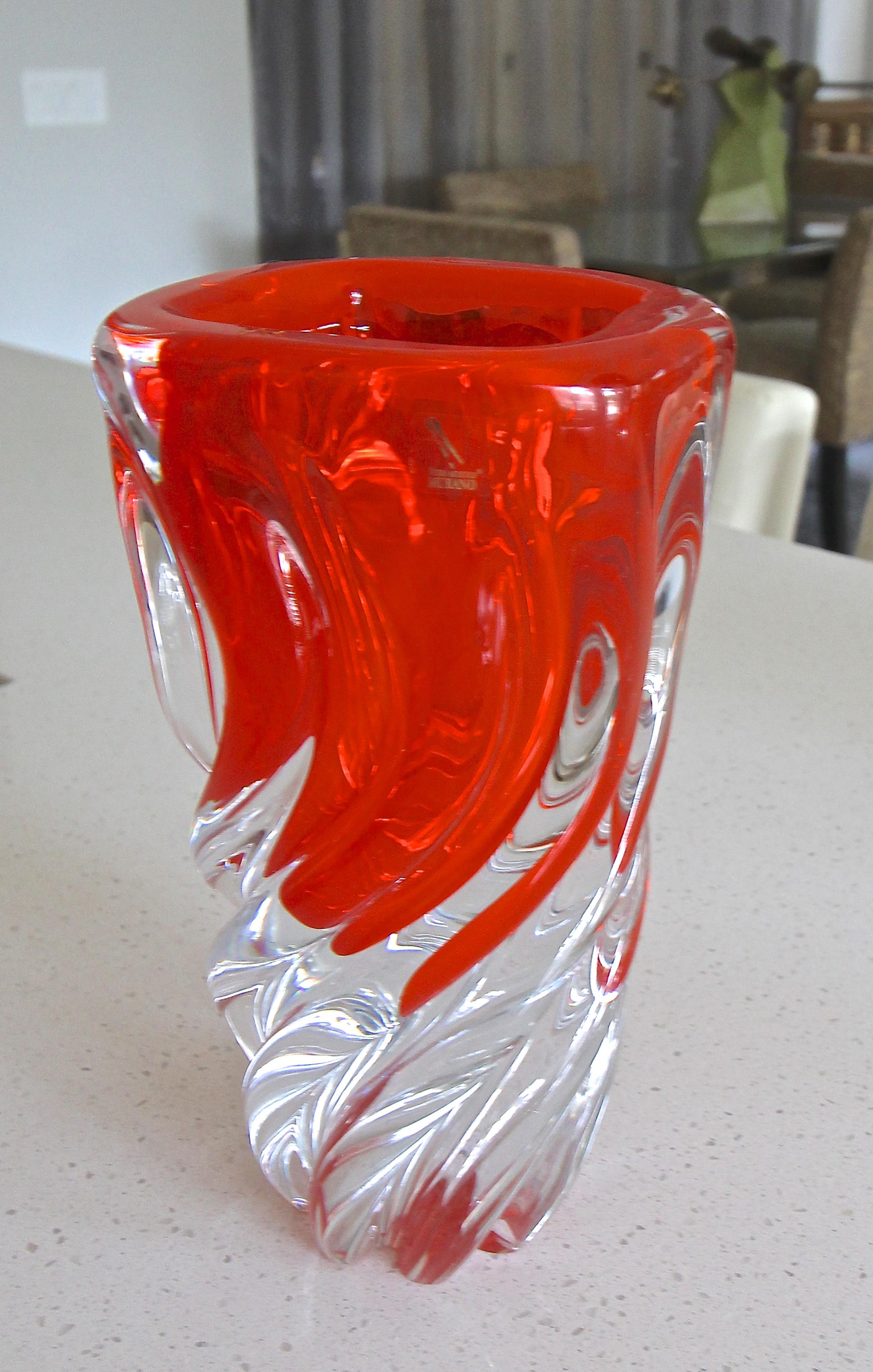 twisted glass vase