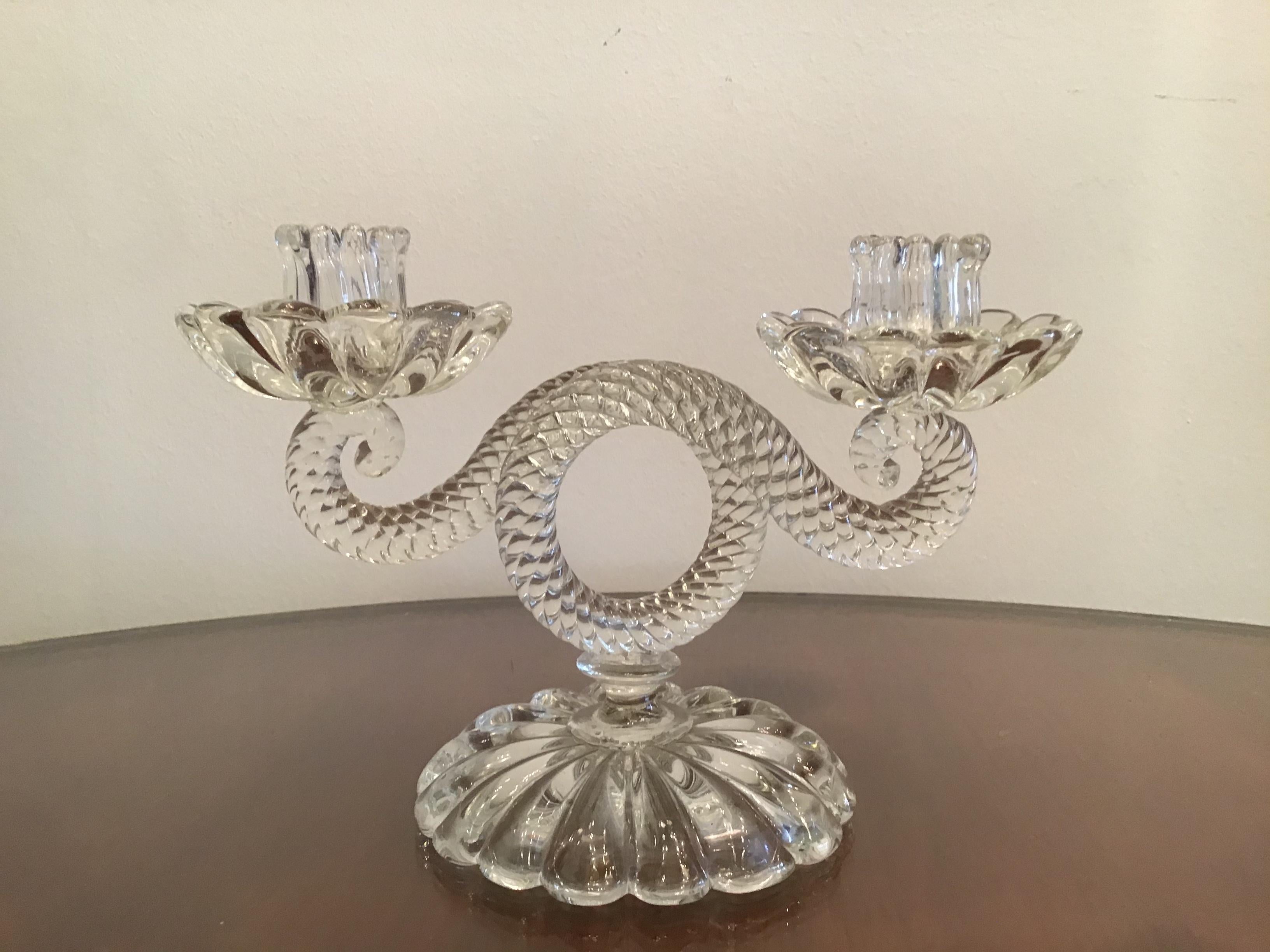 Bougeoir Seguso Verre de Murano 1930 Italie en vente 10