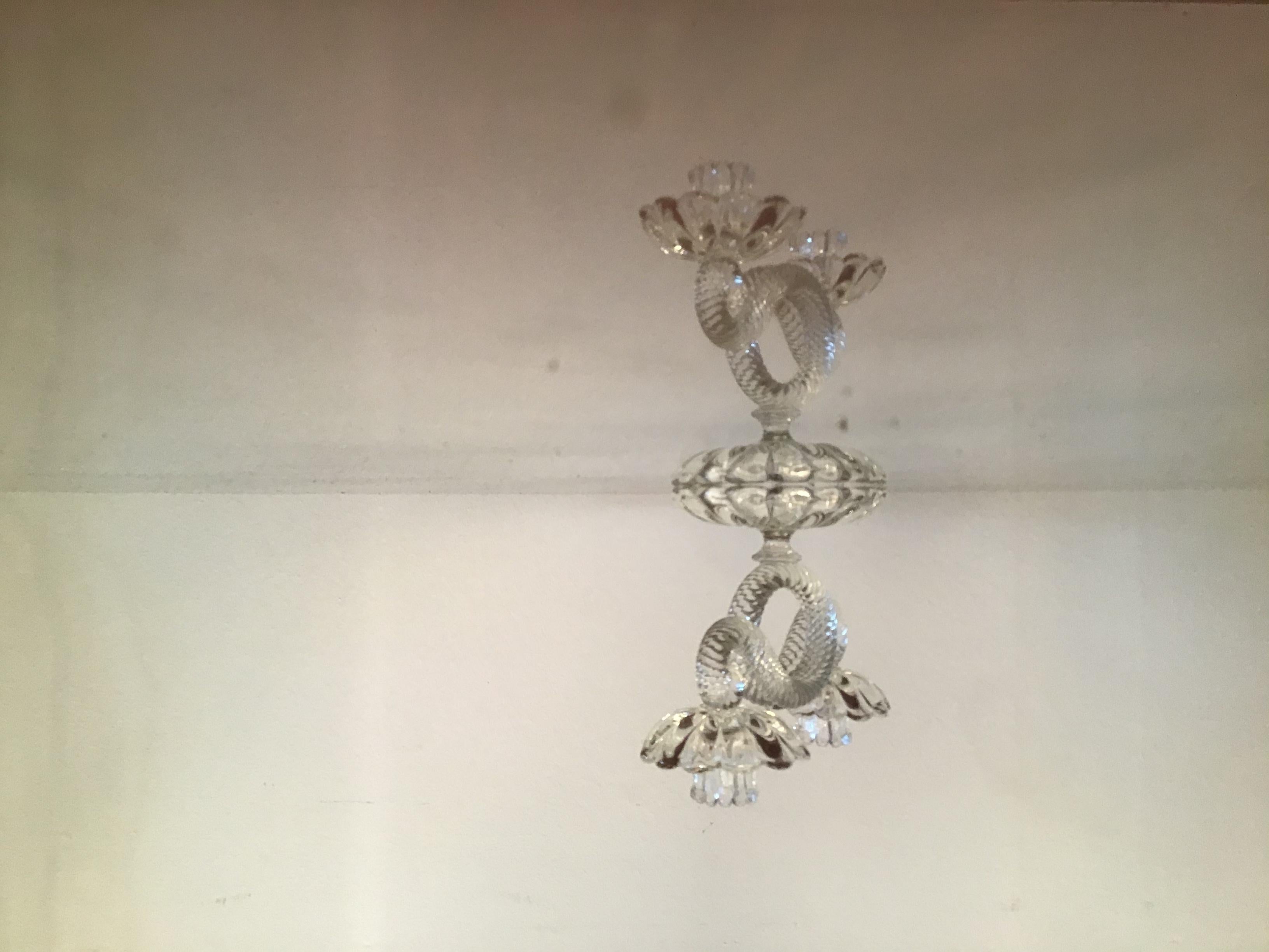 Bougeoir Seguso Verre de Murano 1930 Italie en vente 1