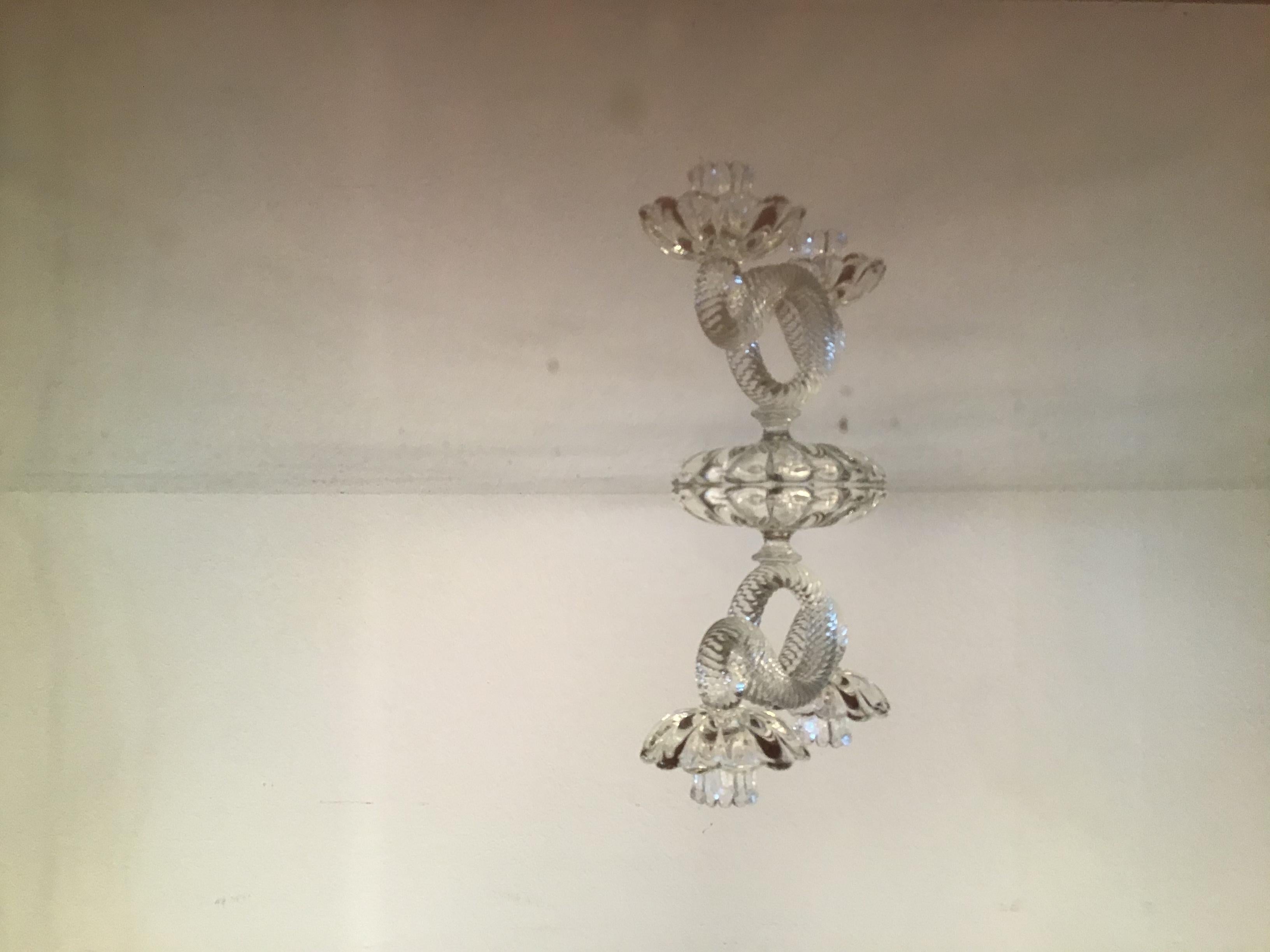 Bougeoir Seguso Verre de Murano 1930 Italie en vente 2