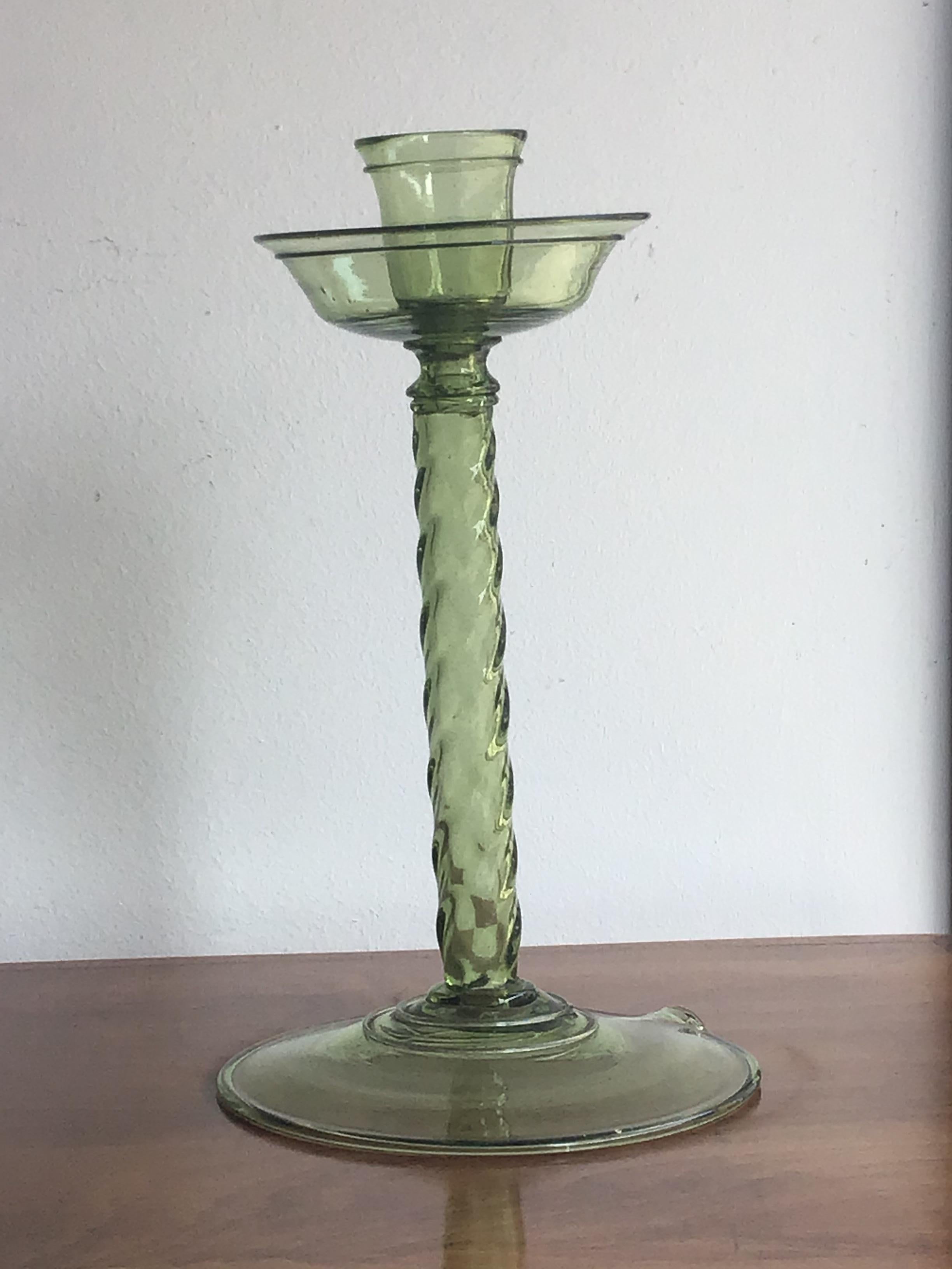 Seguso candleholder Murano glass 1940 Italy.