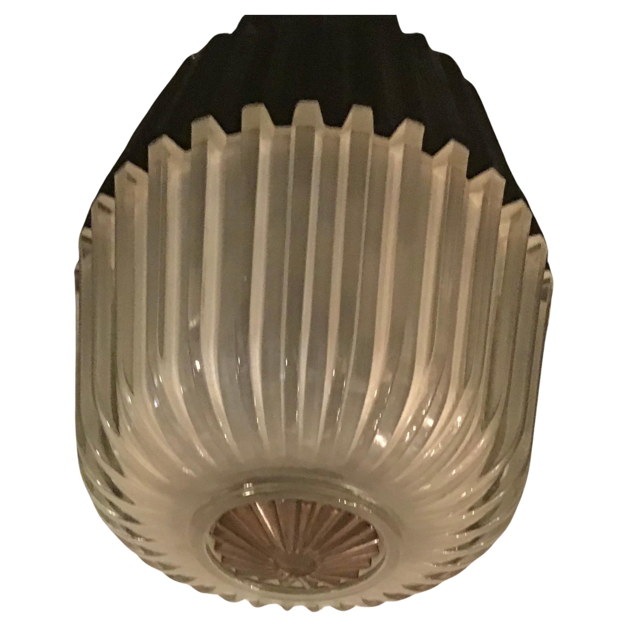 Lampe ceilling/Lampe de suspension Seguso en laiton 1930 Italie 