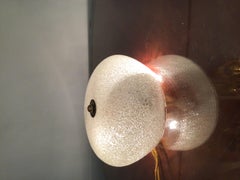 Seguso Ceiling Light/Sconce Murano Glass Brass, 1950, Italy