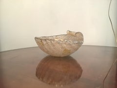 Seguso Centerpiece Iridescent Rugiada Murano Glass, 1950, Italy