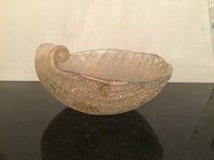 Seguso Centerpiece Iridescent Rugiada Murano Glass, 1950, Italy