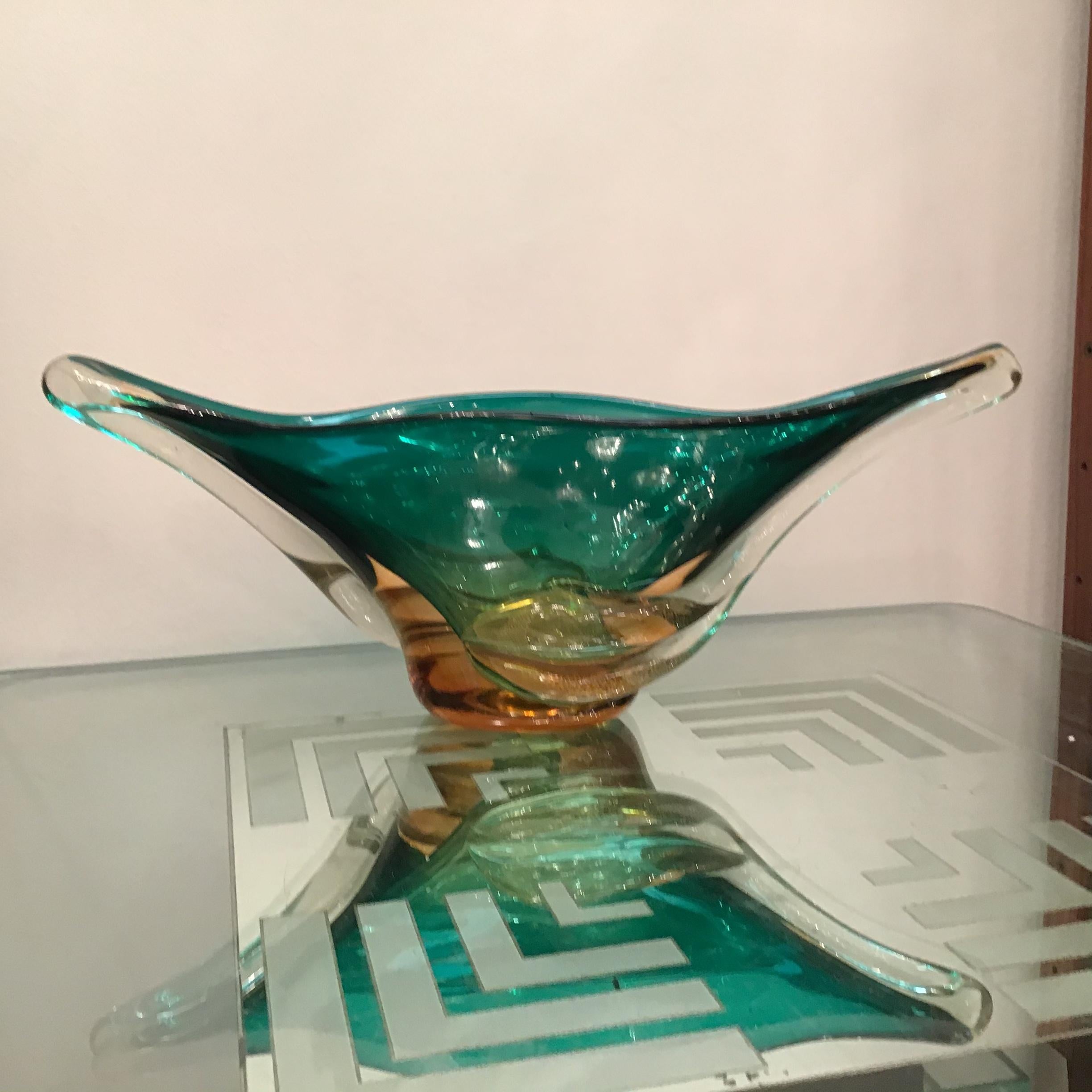 Seguso Centerpiece Murano Glass Gold, 1955, Italy For Sale 4