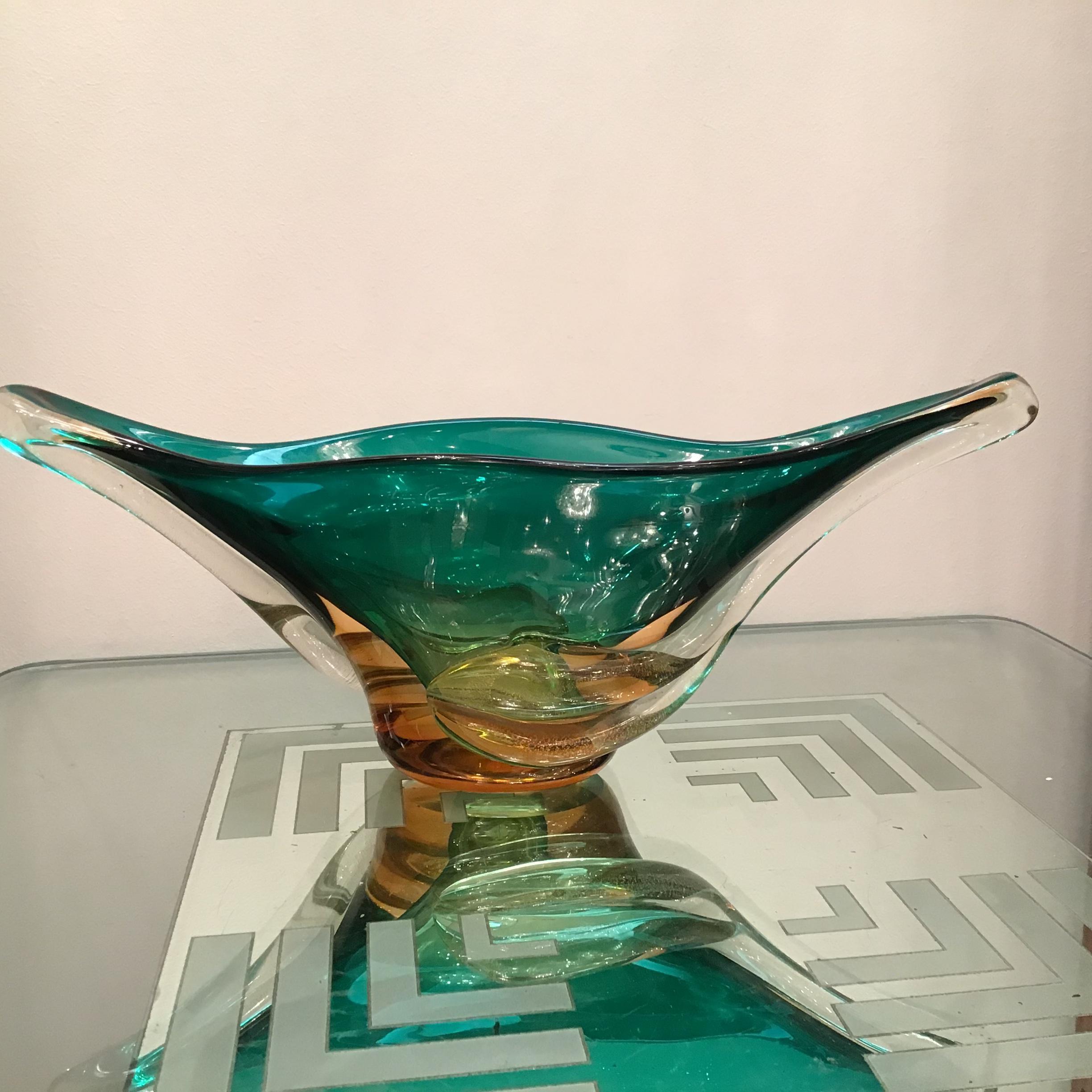 Seguso Centerpiece Murano Glass Gold, 1955, Italy For Sale 5