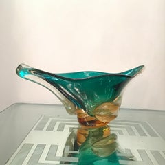 Seguso Centerpiece Murano Glass Gold, 1955, Italy