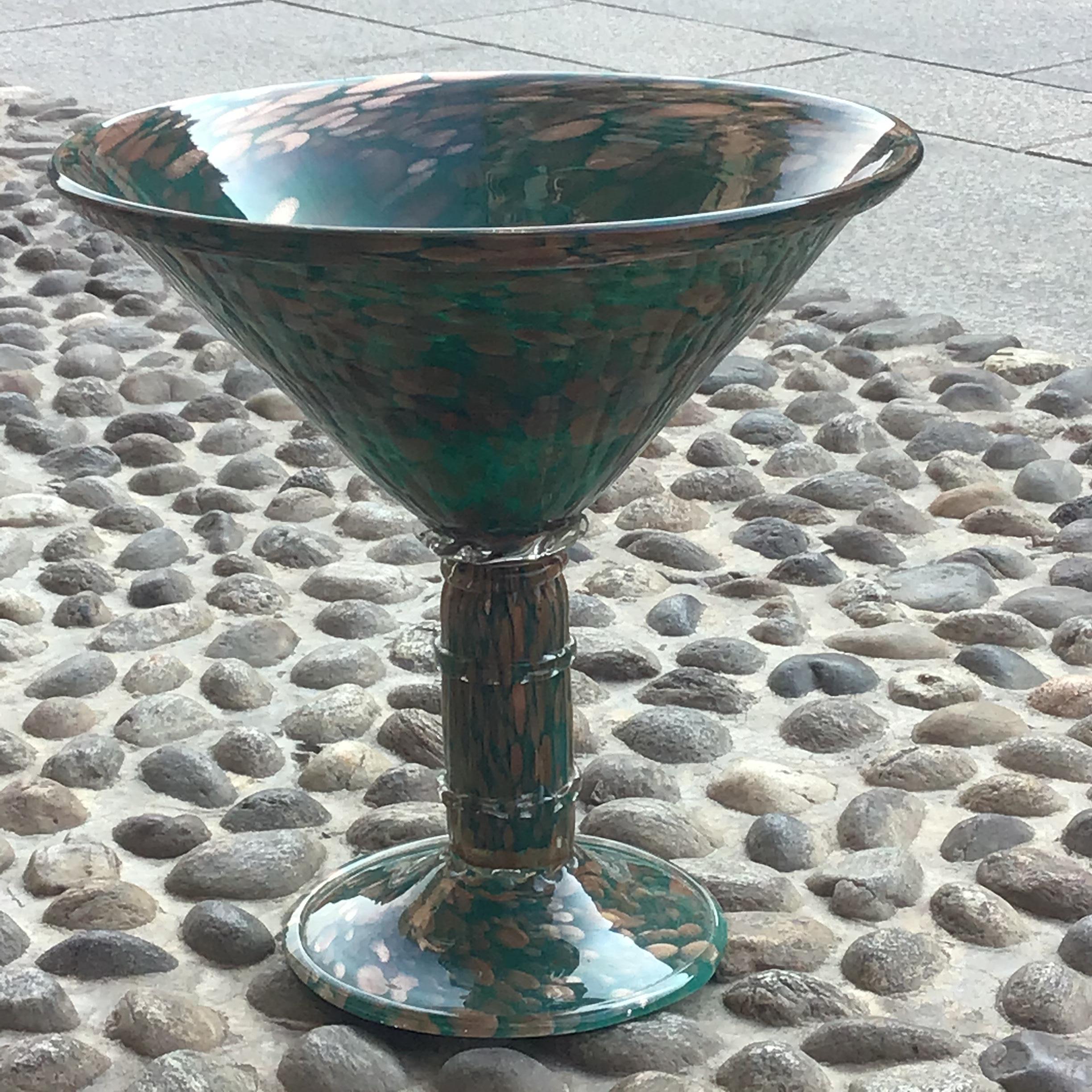 Seguso Centerpiece Murano Glass Gold 1958 Italy For Sale 2