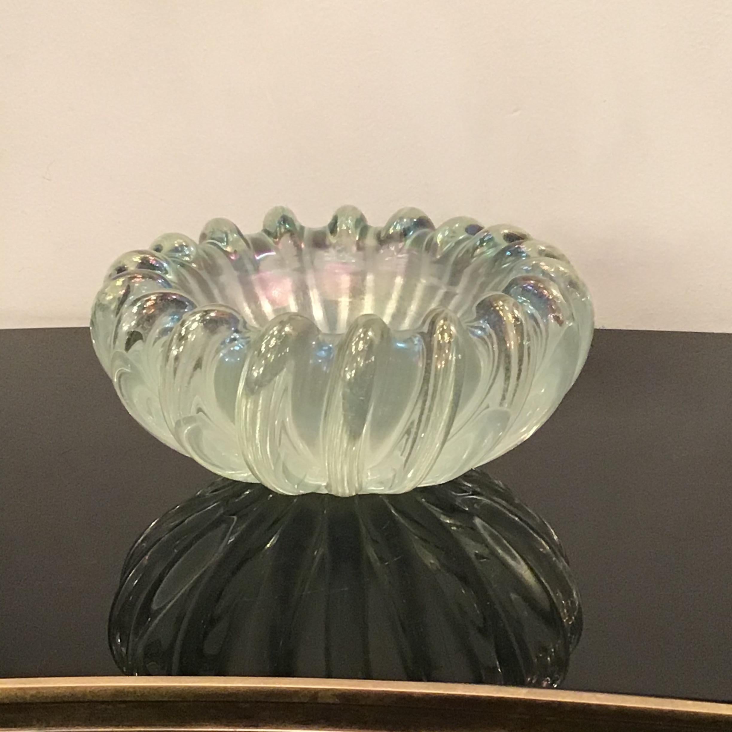 Seguso Centerpiece Murano Iridescent Glass, 1940, Italy  For Sale 6