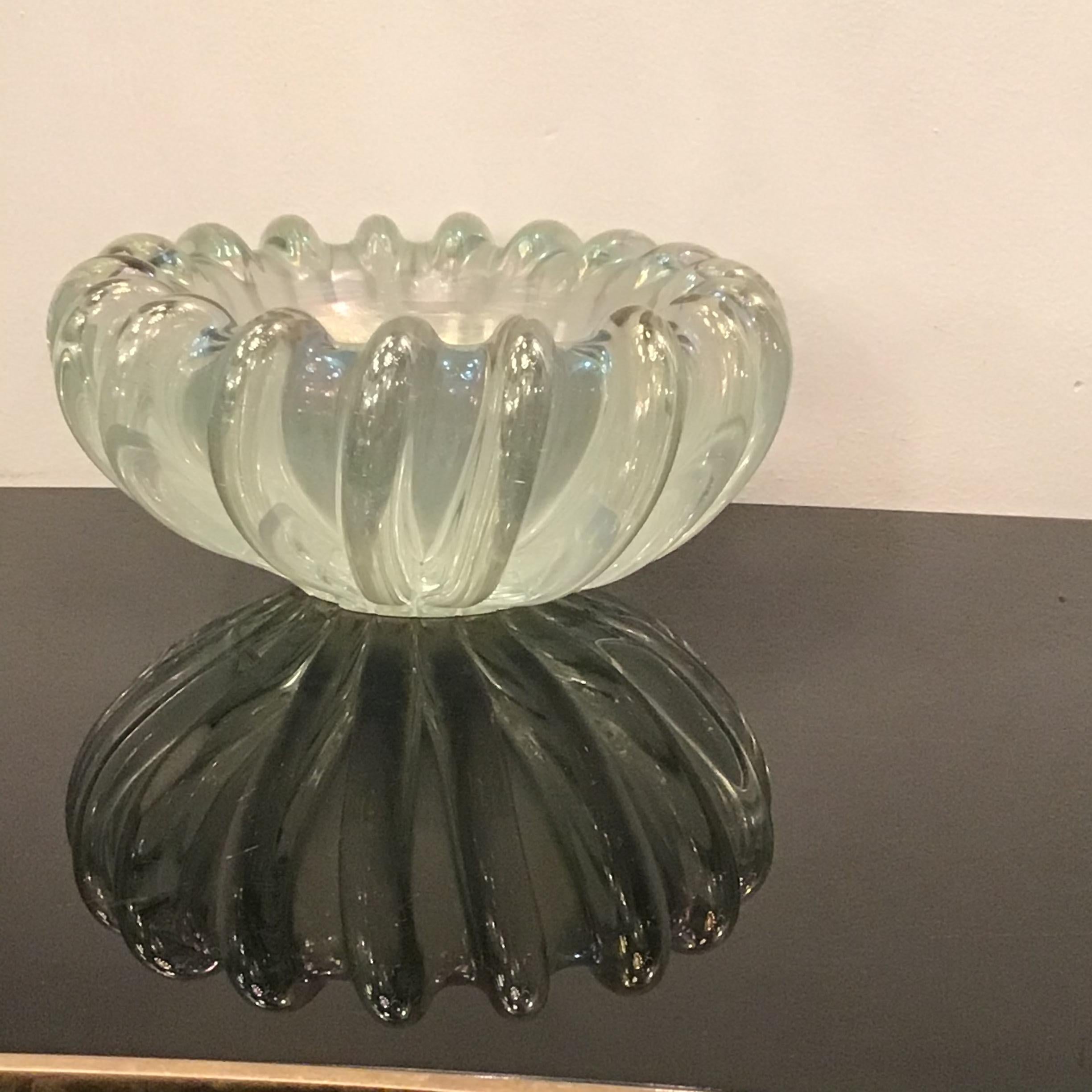 Mid-20th Century Seguso Centerpiece Murano Iridescent Glass, 1940, Italy  For Sale