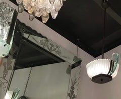 Seguso Chandelier Brass Glass 1930 Italy