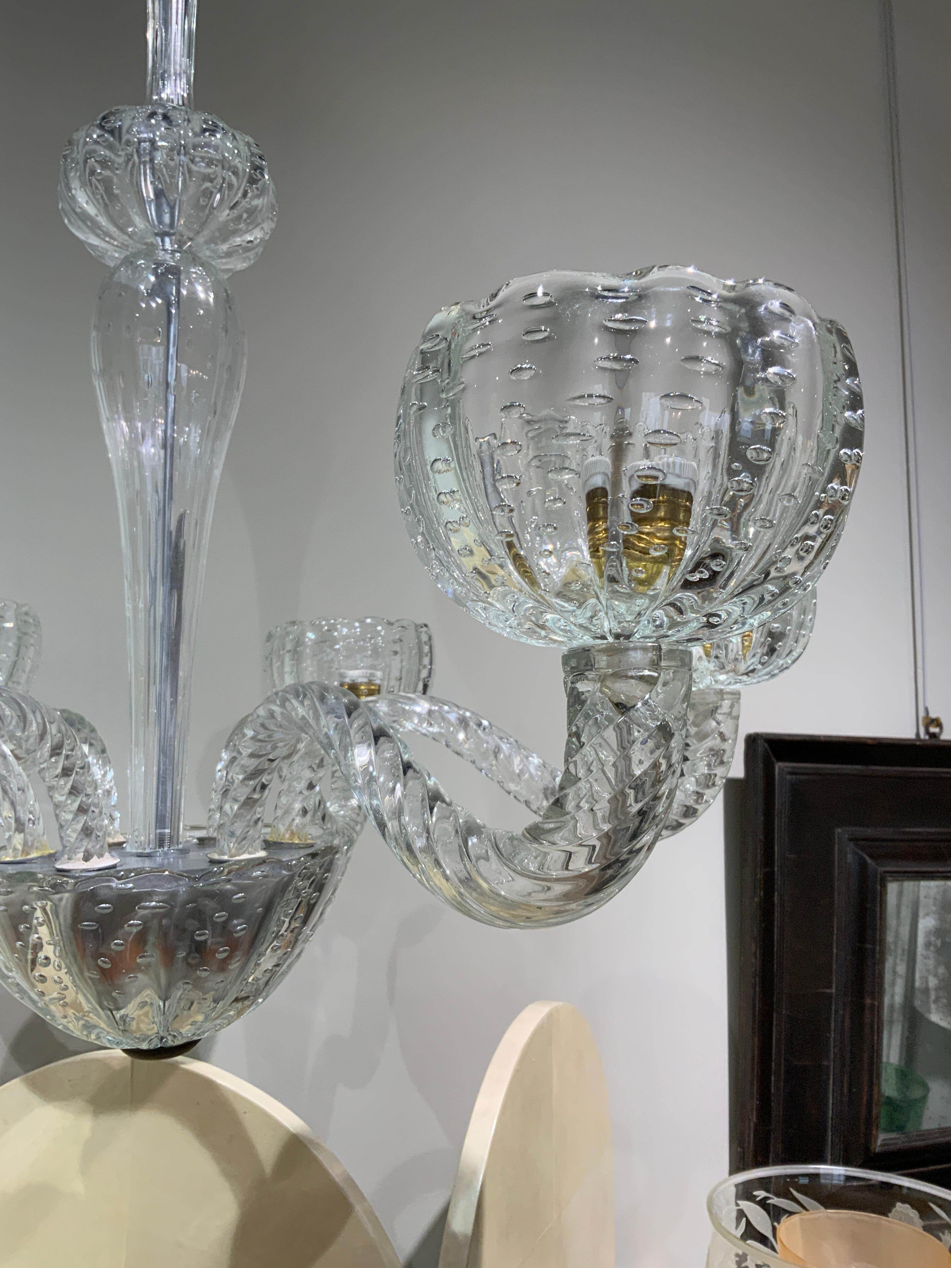 Seguso chandelier italy Murano 1940 In Good Condition For Sale In PARIS, FR