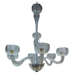 Vintage Seguso chandelier italy Murano 1940