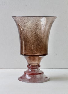 Seguso Crepuscolo Mid-Century Modern Large Italian Murano Glass Vase 1980s