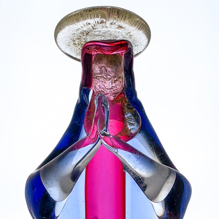 Seguso Dalla Venezia Murano, Multicolored Glass "Madonna" Between 1951