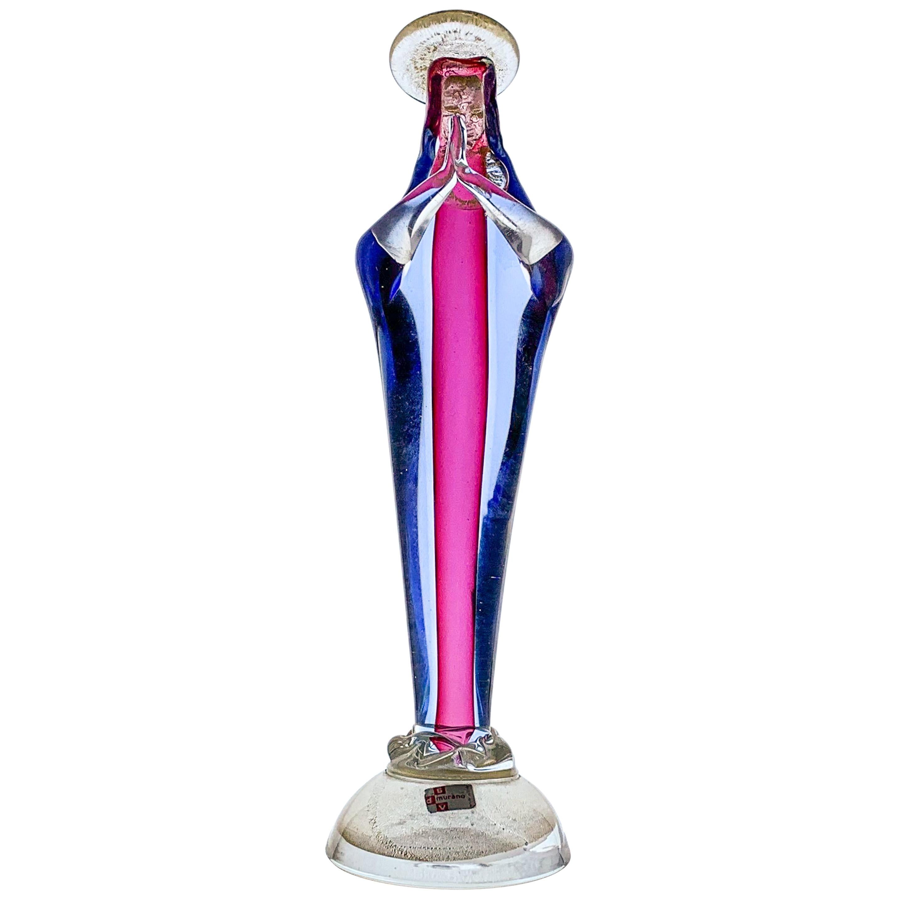 Seguso Dalla Venezia Murano:: mehrfarbiges Glas "Madonna" zwischen 1951-1965
