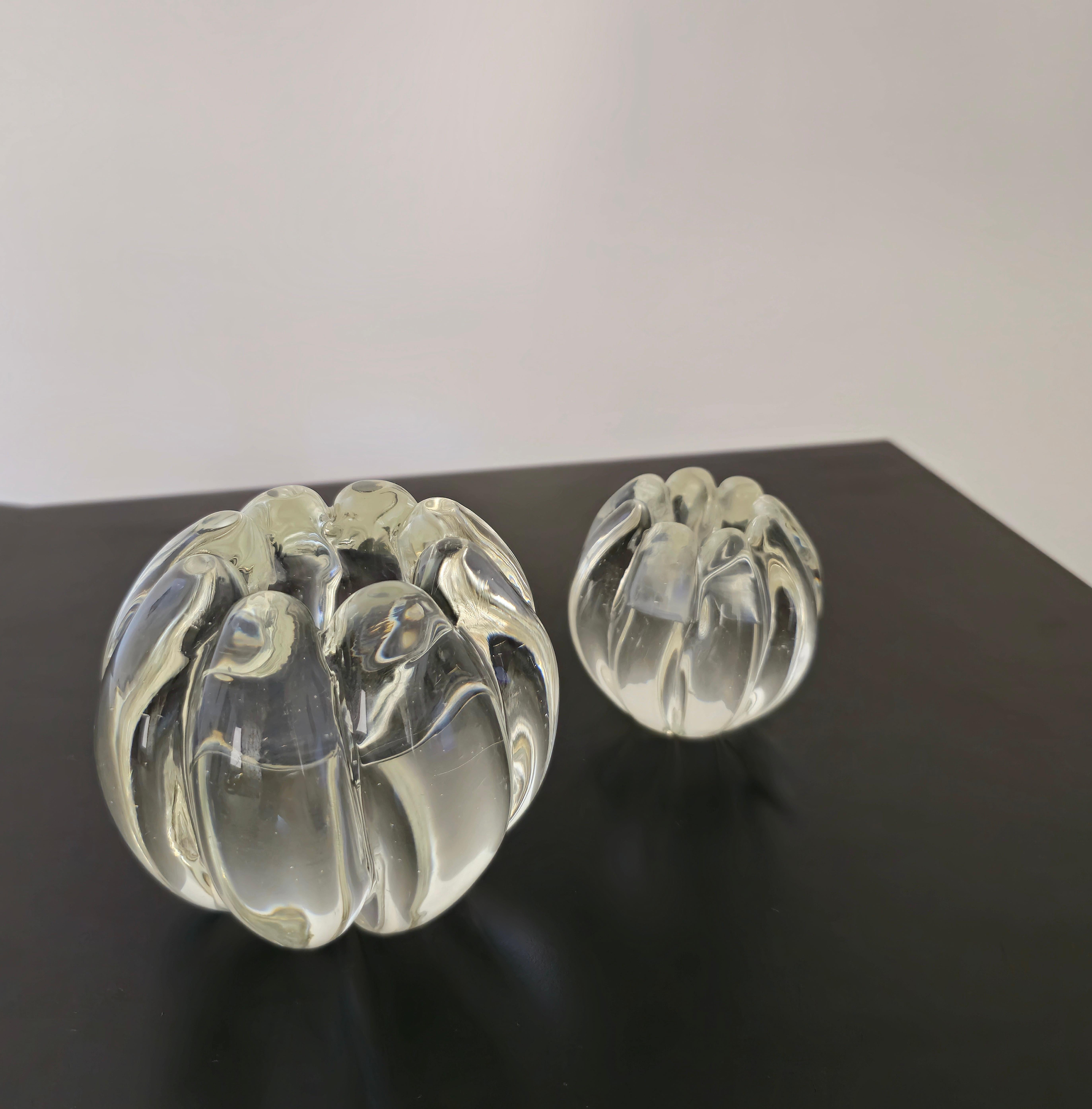 Seguso Decorative Objects Bowls Vase Murano Glass Midcentury 1960s Set of 2 For Sale 4