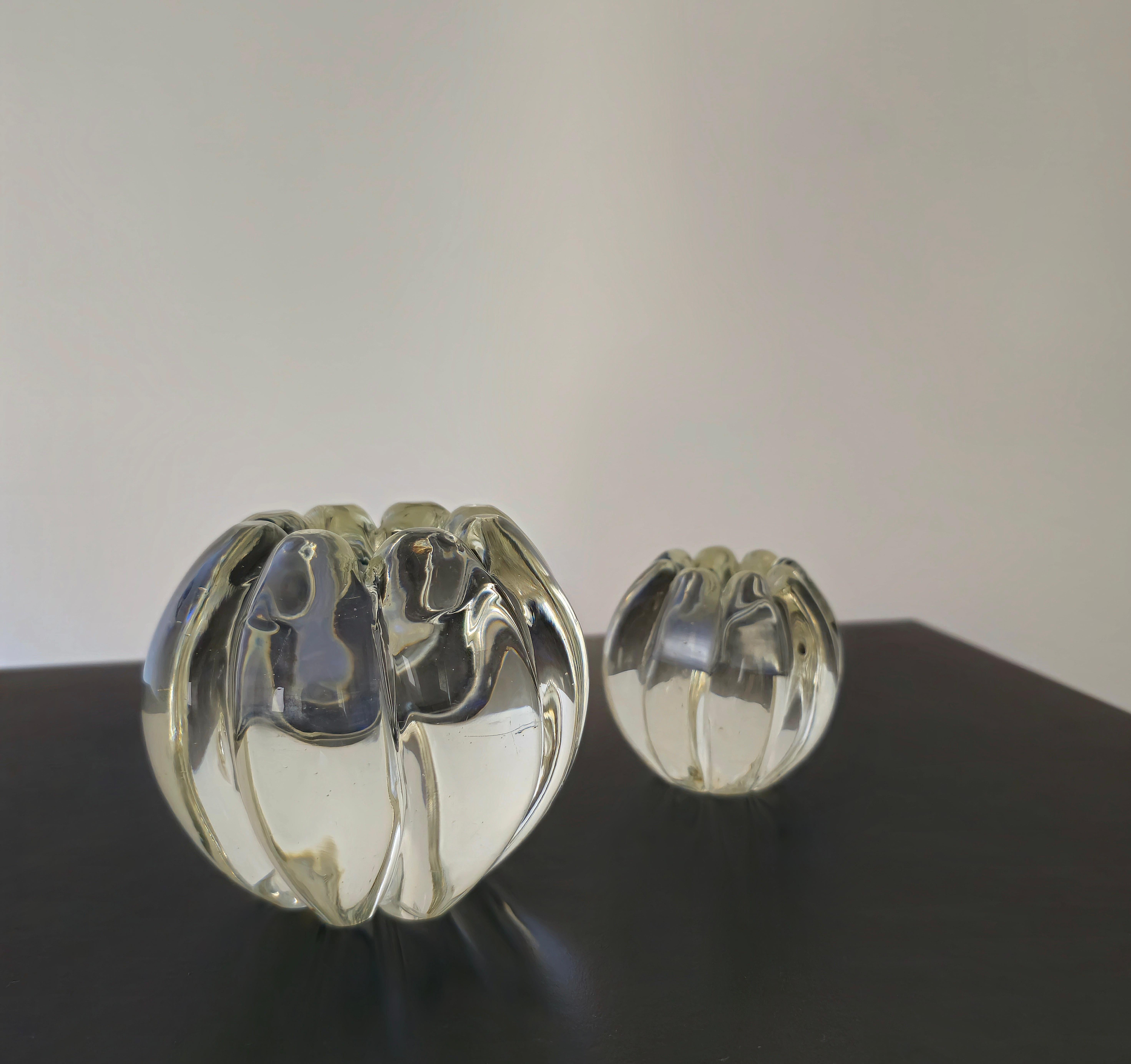 Seguso Decorative Objects Bowls Vase Murano Glass Midcentury 1960s Set of 2 For Sale 6