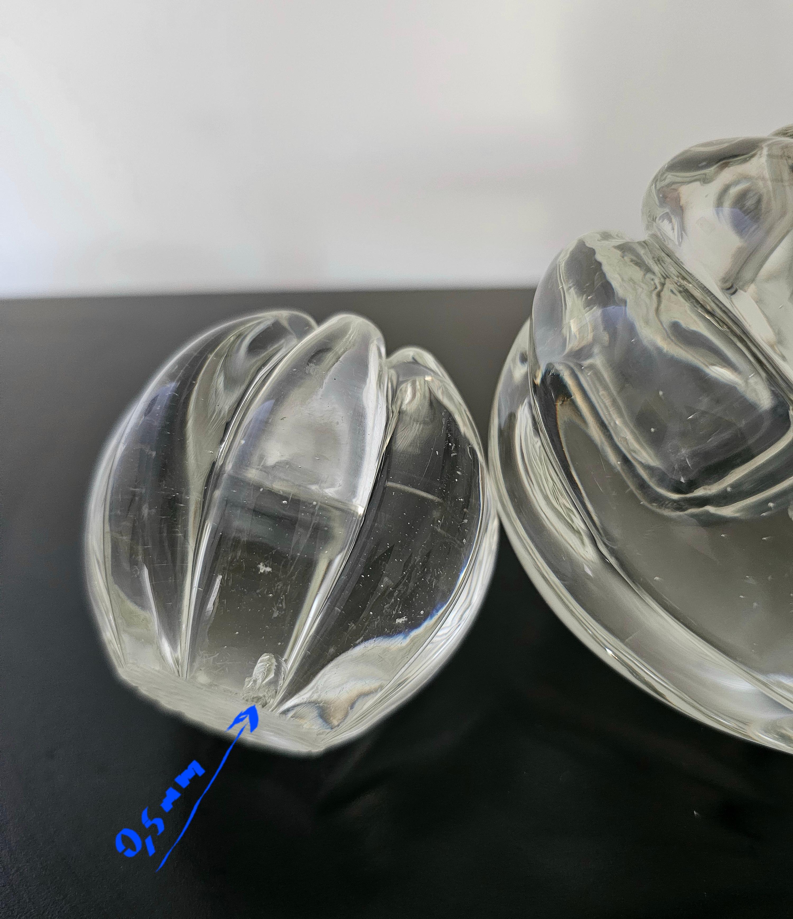 Seguso Decorative Objects Bowls Vase Murano Glass Midcentury 1960s Set of 2 For Sale 7