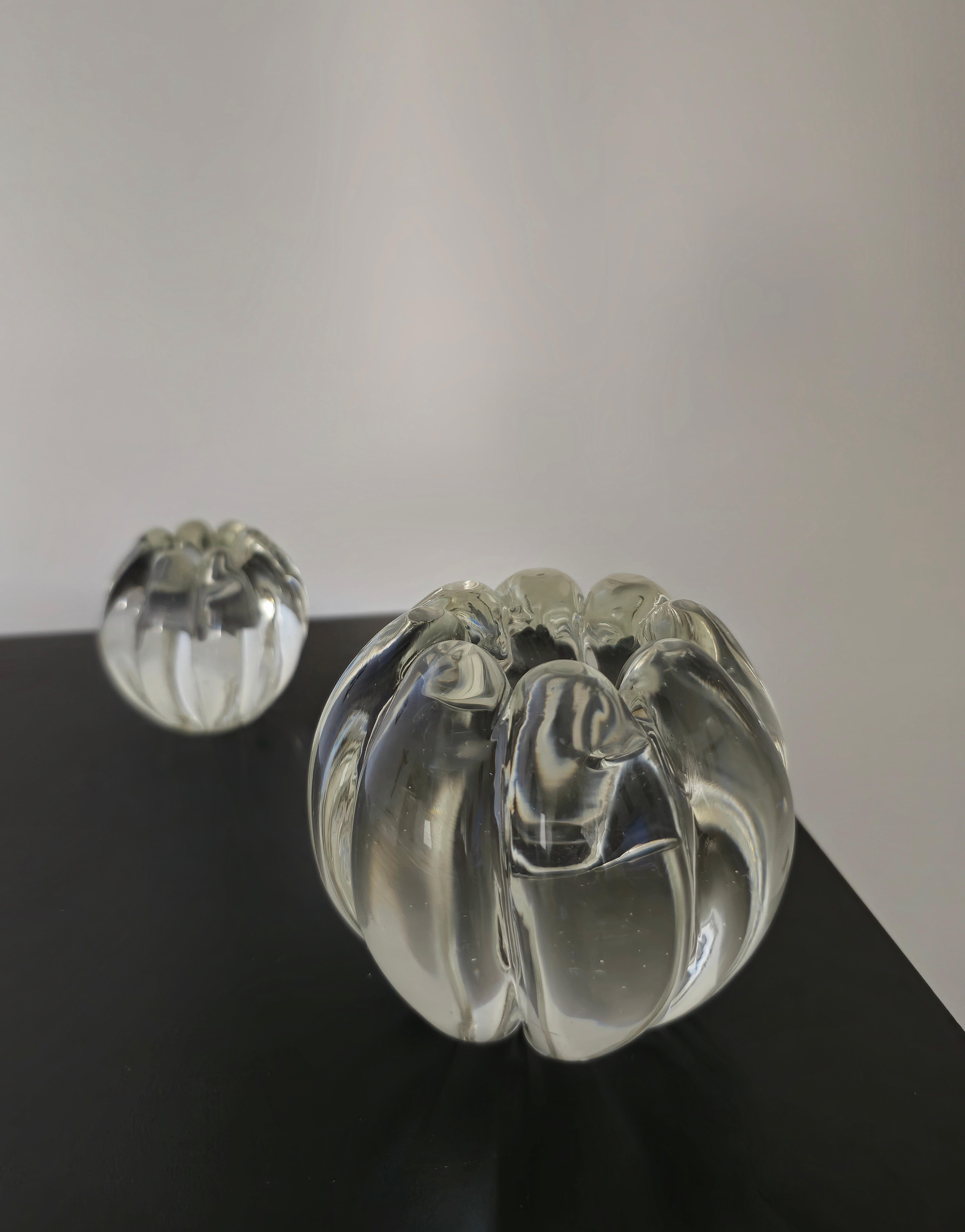 Mid-Century Modern Seguso Decorative Objects Bowls Vase Murano Glass Midcentury 1960s Set of 2 For Sale