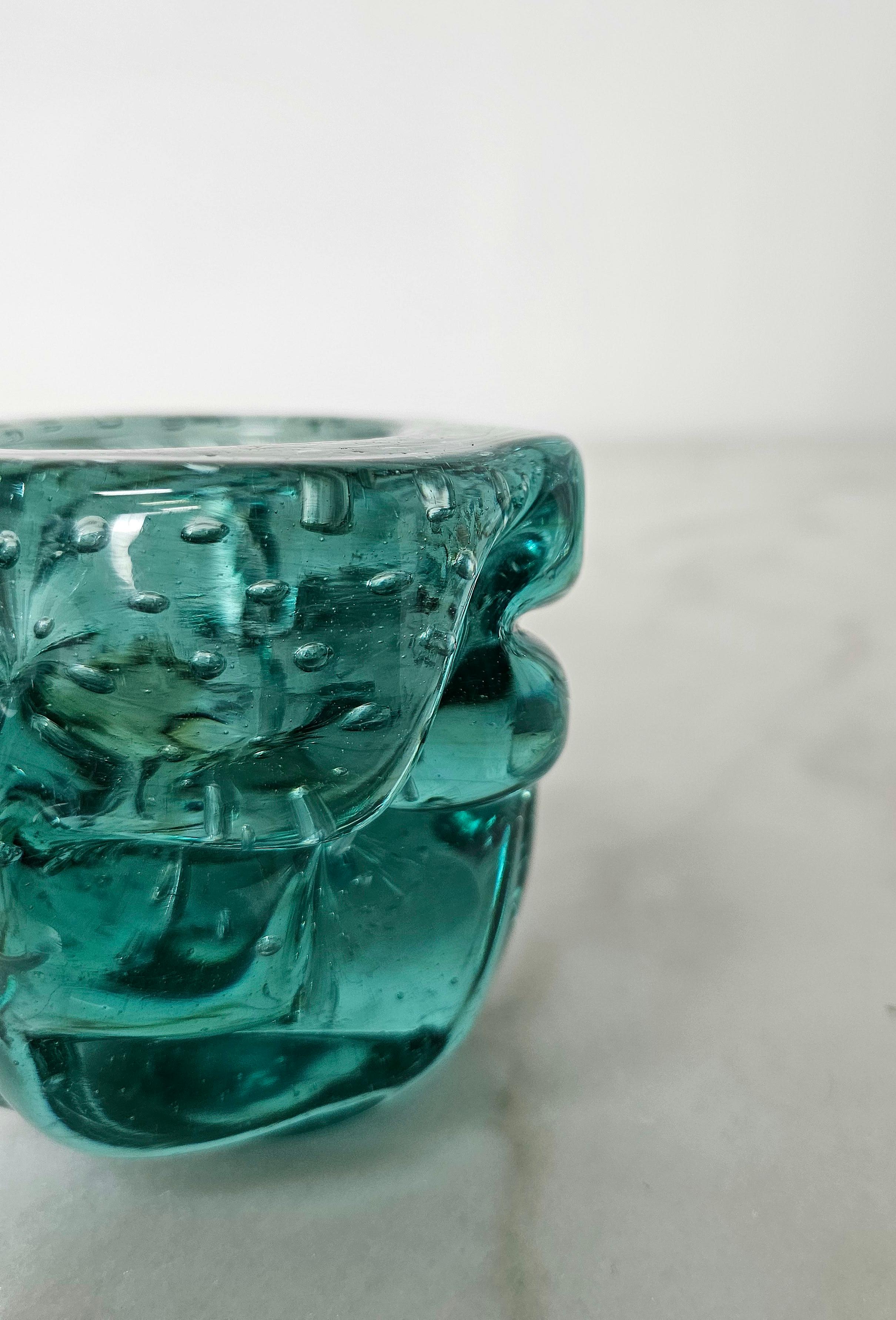 Seguso Decorative Objects Bowls Vase Murano Glass Midcentury 1960s Set of 2  In Good Condition For Sale In Palermo, IT