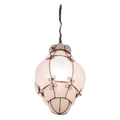 SEGUSO “Filigrana “Chandelier 1950 Murano Glass, Italy