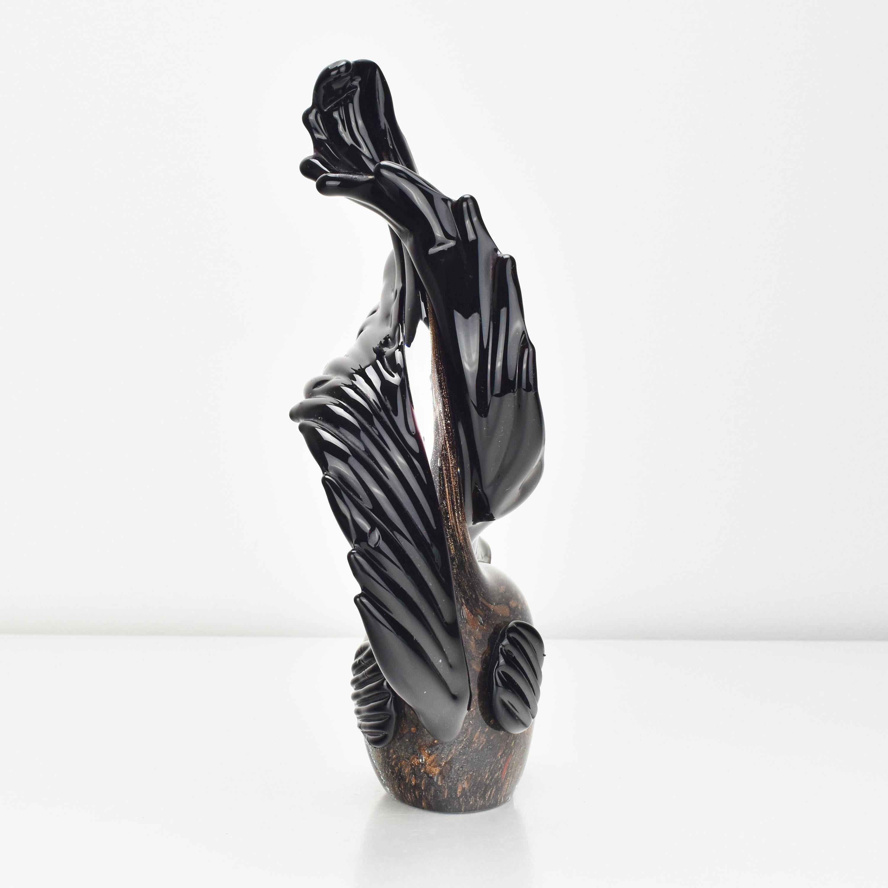 Seguso Figurine poisson cuivre / or rose Sommerso Art Glass Murène Bon état - En vente à Bad Säckingen, DE