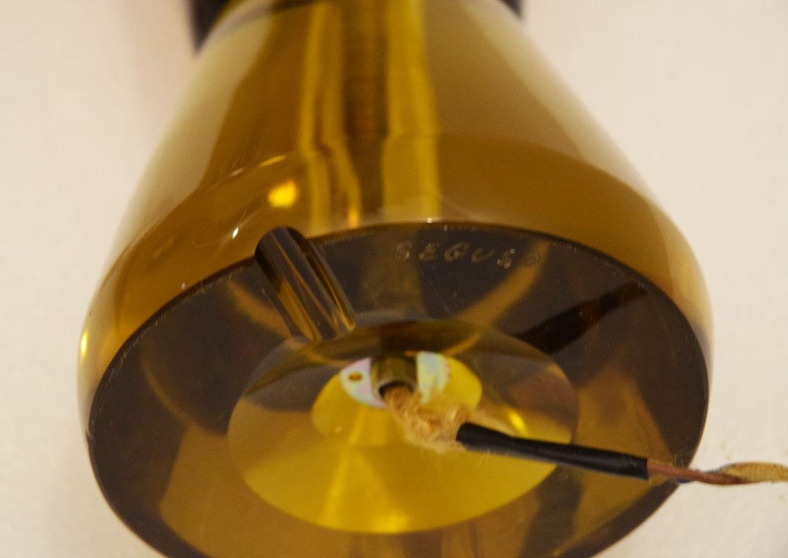 Seguso Flavio Poli large submerged glass lamp from Murano 1950s For Sale 5
