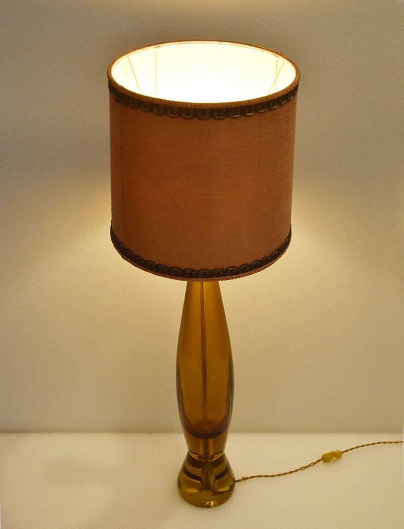 Seguso Flavio Poli large submerged glass lamp from Murano 1950s In Excellent Condition For Sale In Parma, IT