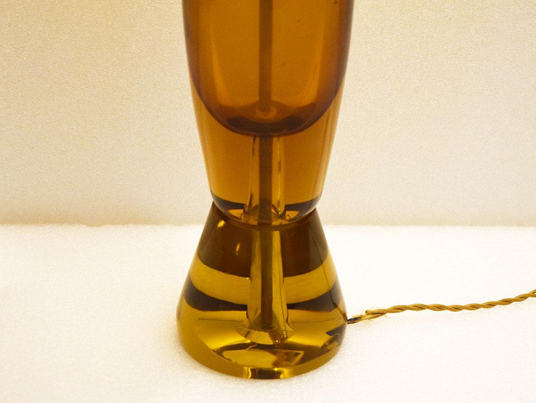 Seguso Flavio Poli large submerged glass lamp from Murano 1950s For Sale 2