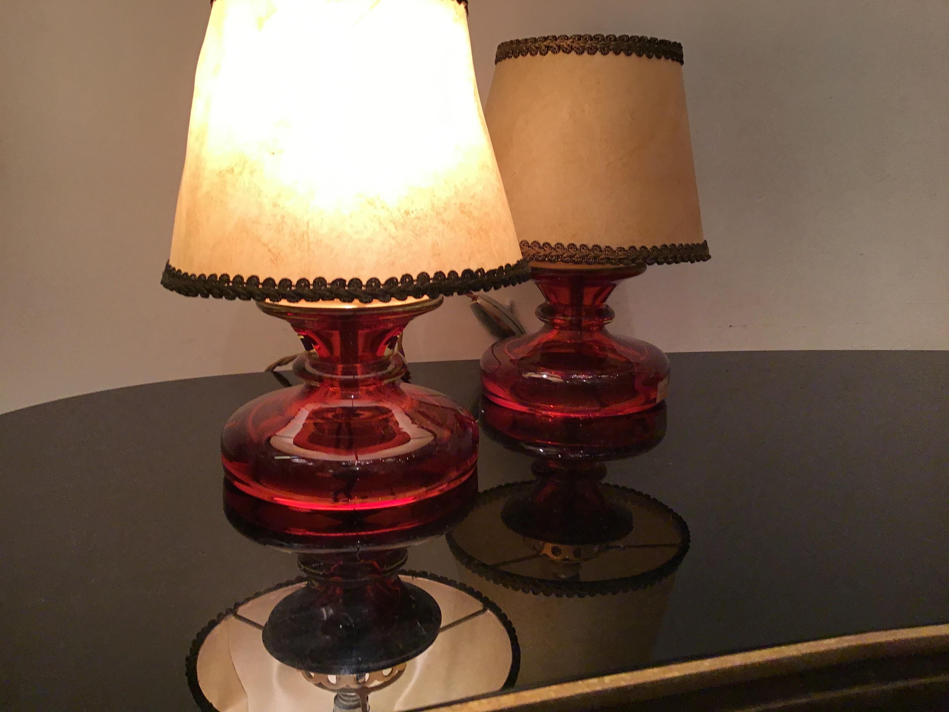 Abat-jour en verre de Murano et tissu en laiton Seguso Flavio Poli, 1960, Italie en vente 7
