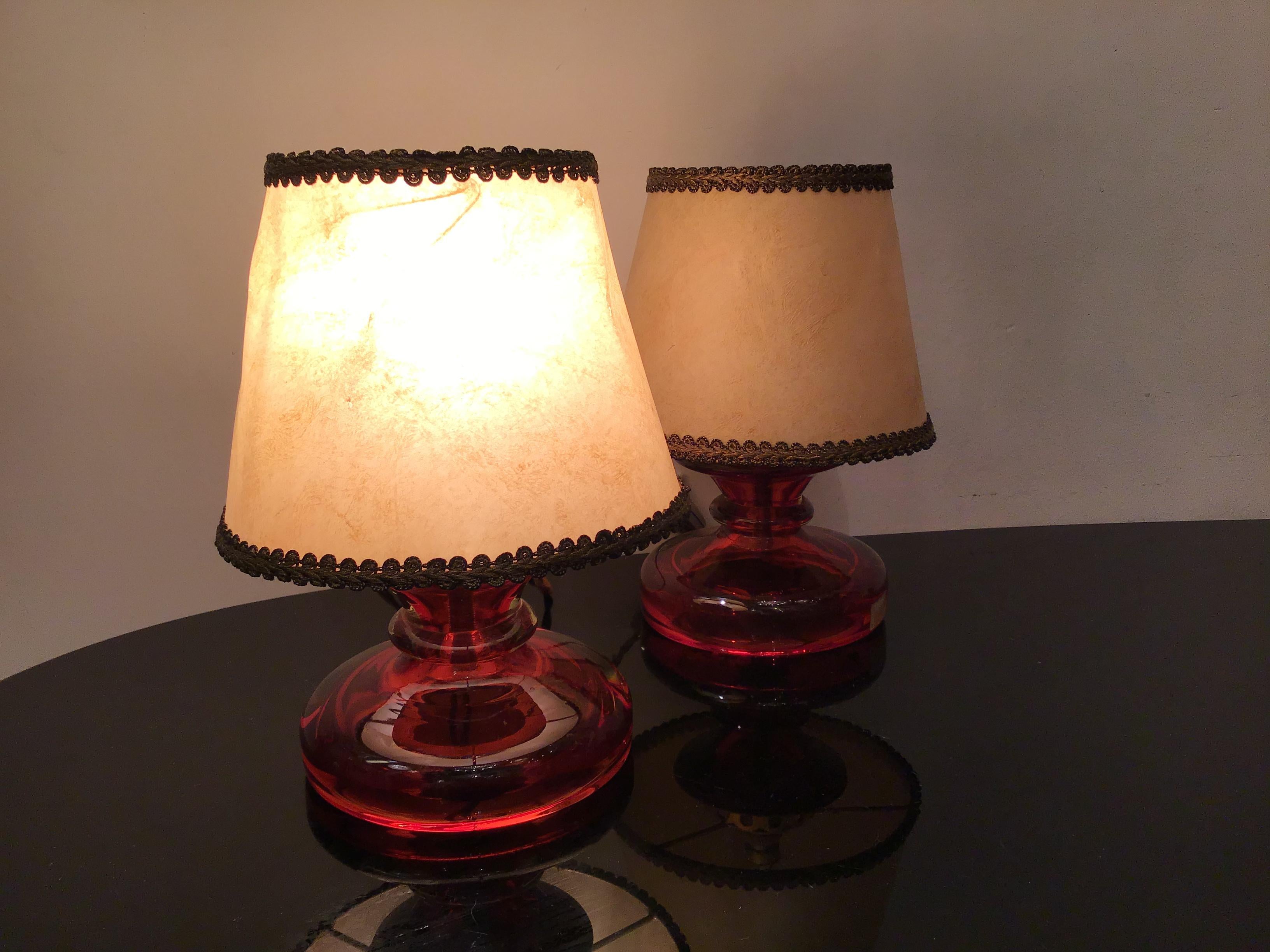 Abat-jour en verre de Murano et tissu en laiton Seguso Flavio Poli, 1960, Italie en vente 8