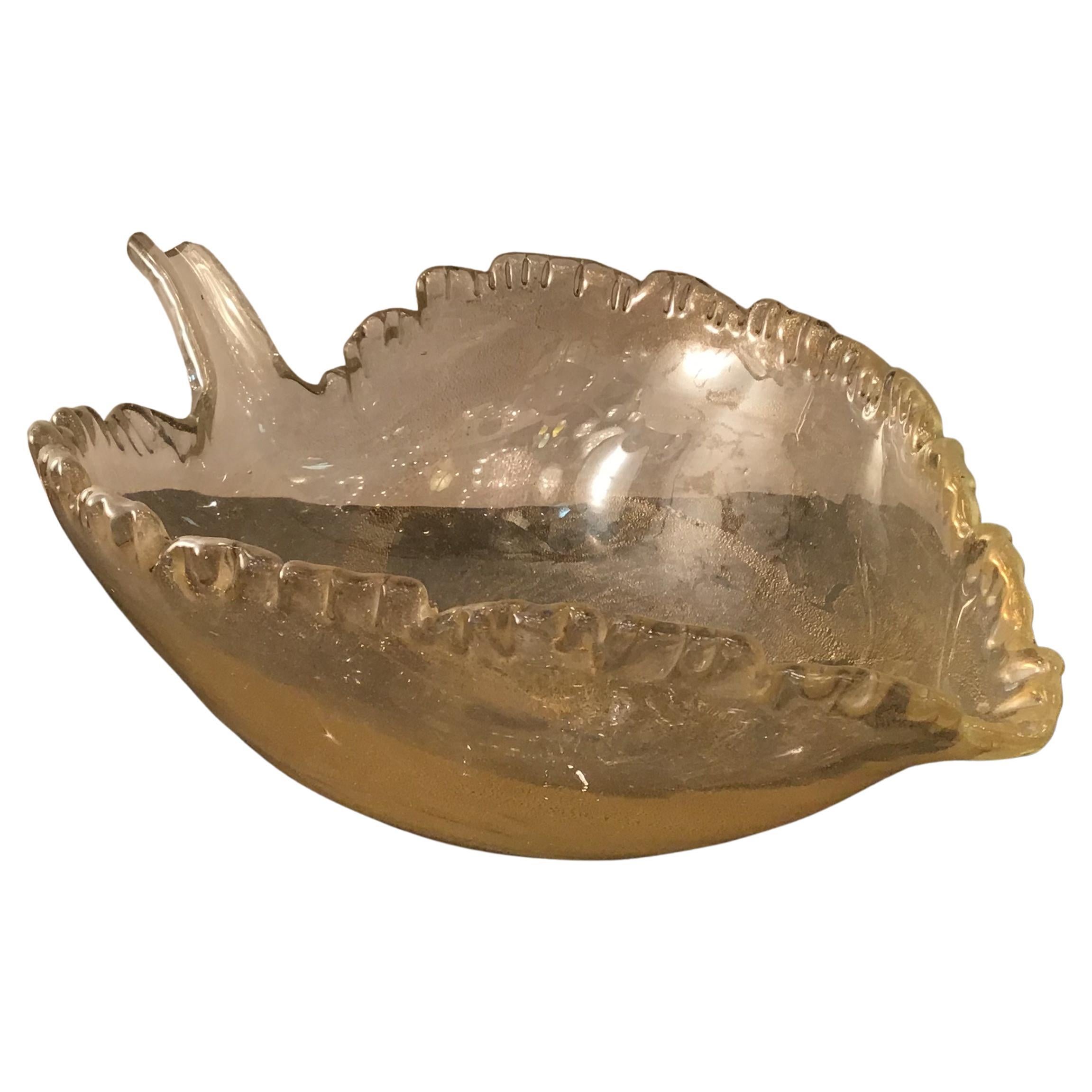 Seguso “Flavio Poli “ Murano Glass Gold 1950 Italy For Sale