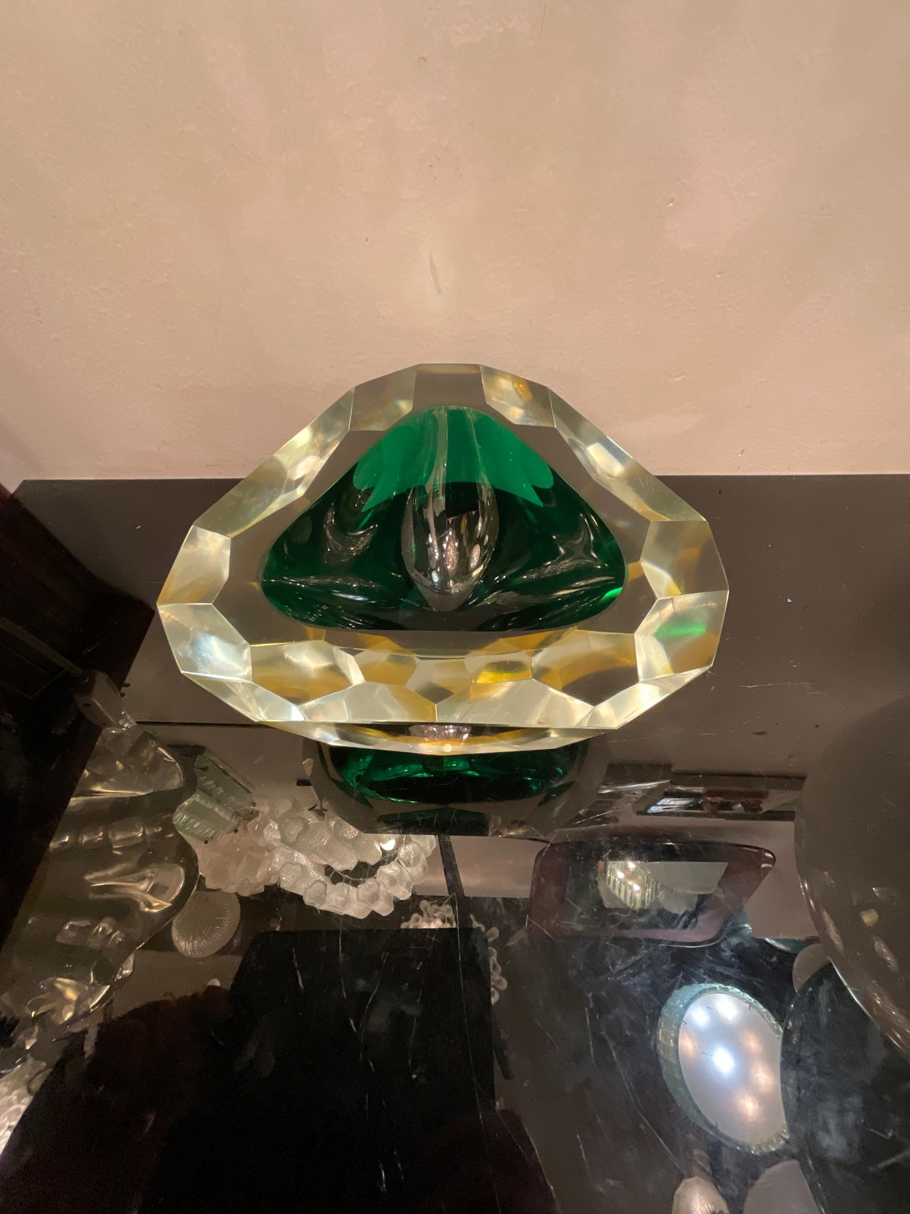 Murano Glass SEGUSO - FLAVIO POLI - Posacenere in vetro di Murano - Vetro sommerso 1960 For Sale