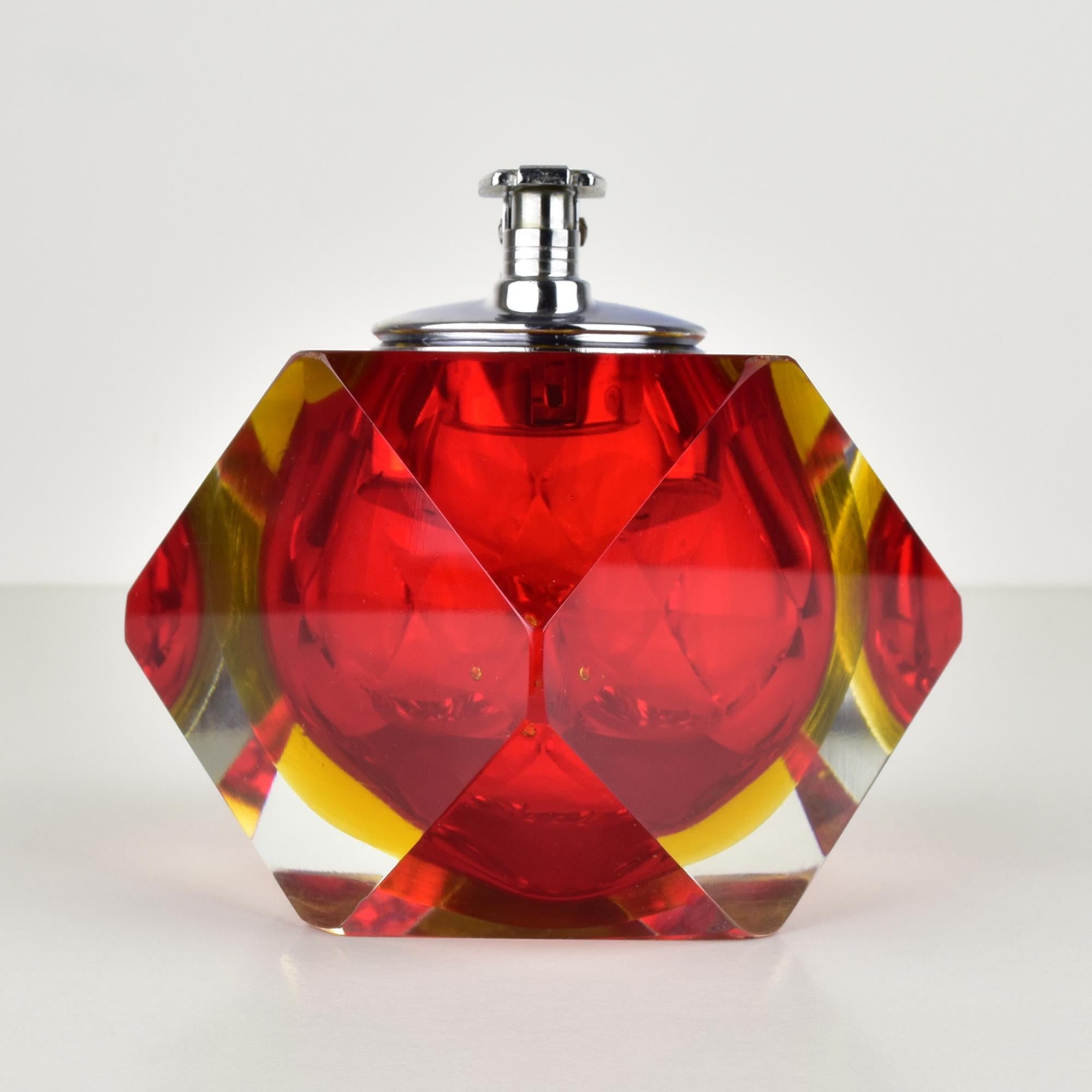 italien Seguso Flavio Poli Sommerso - Briquet de table vintage au design moderne du milieu du siècle dernier en vente