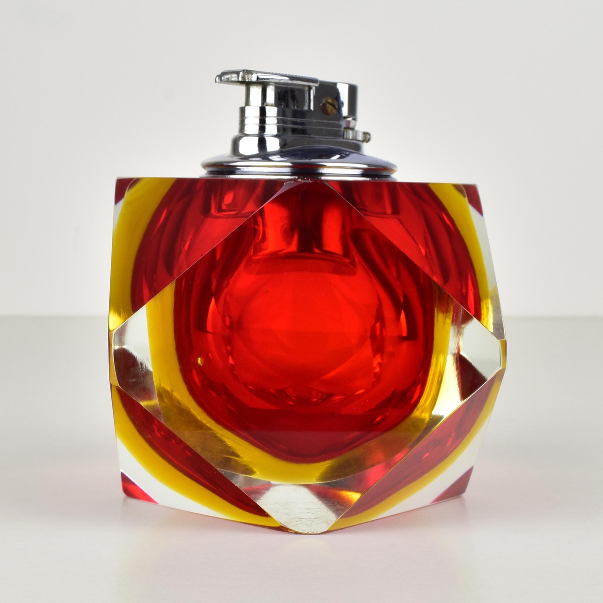 Fait main Seguso Flavio Poli Sommerso - Briquet de table vintage au design moderne du milieu du siècle dernier en vente