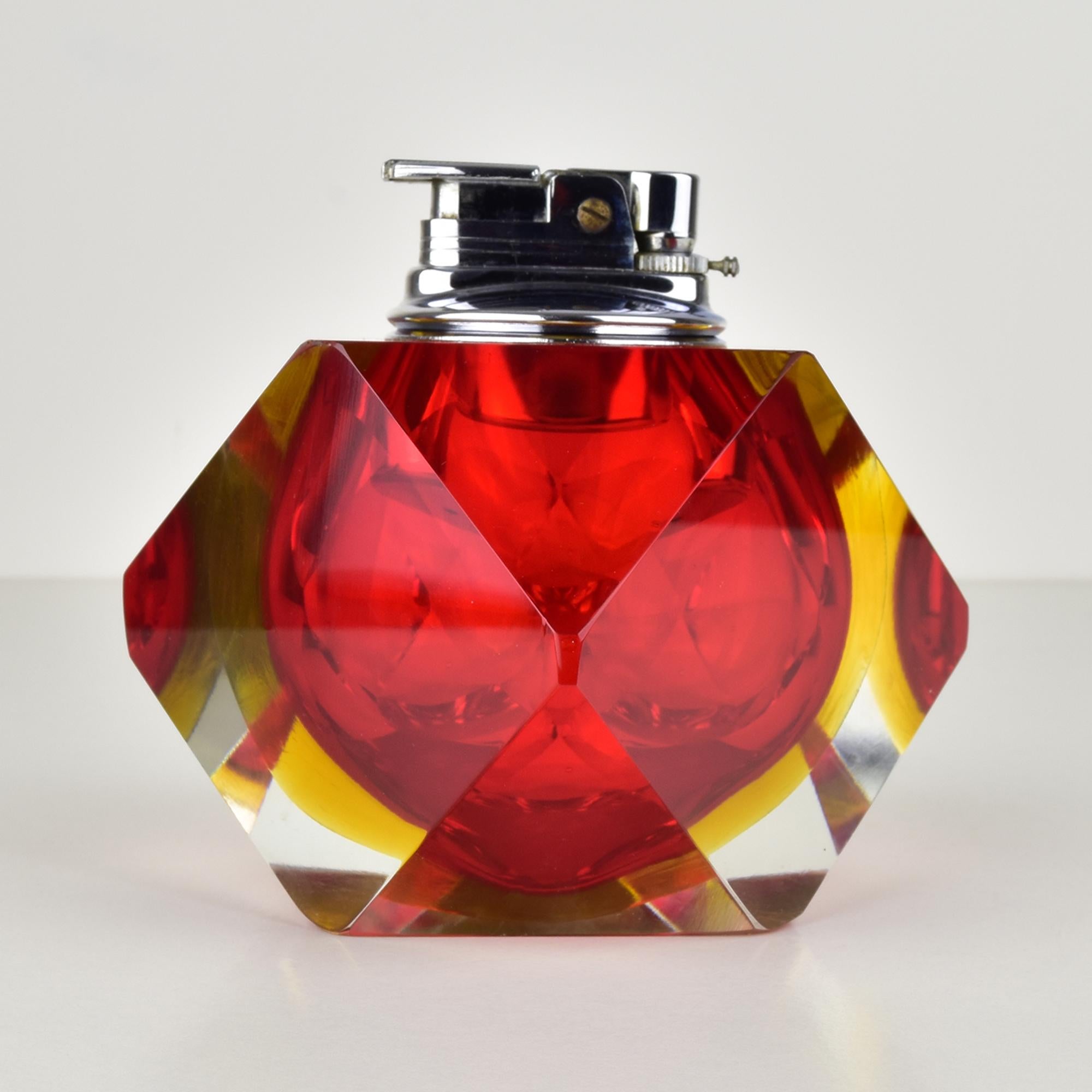 Seguso Flavio Poli Sommerso - Briquet de table vintage au design moderne du milieu du siècle dernier Bon état - En vente à Bad Säckingen, DE