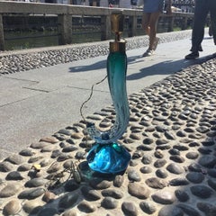 Seguso Flavio Poli Table Lamp Murano Glass Brass Lampshade 1950s italy