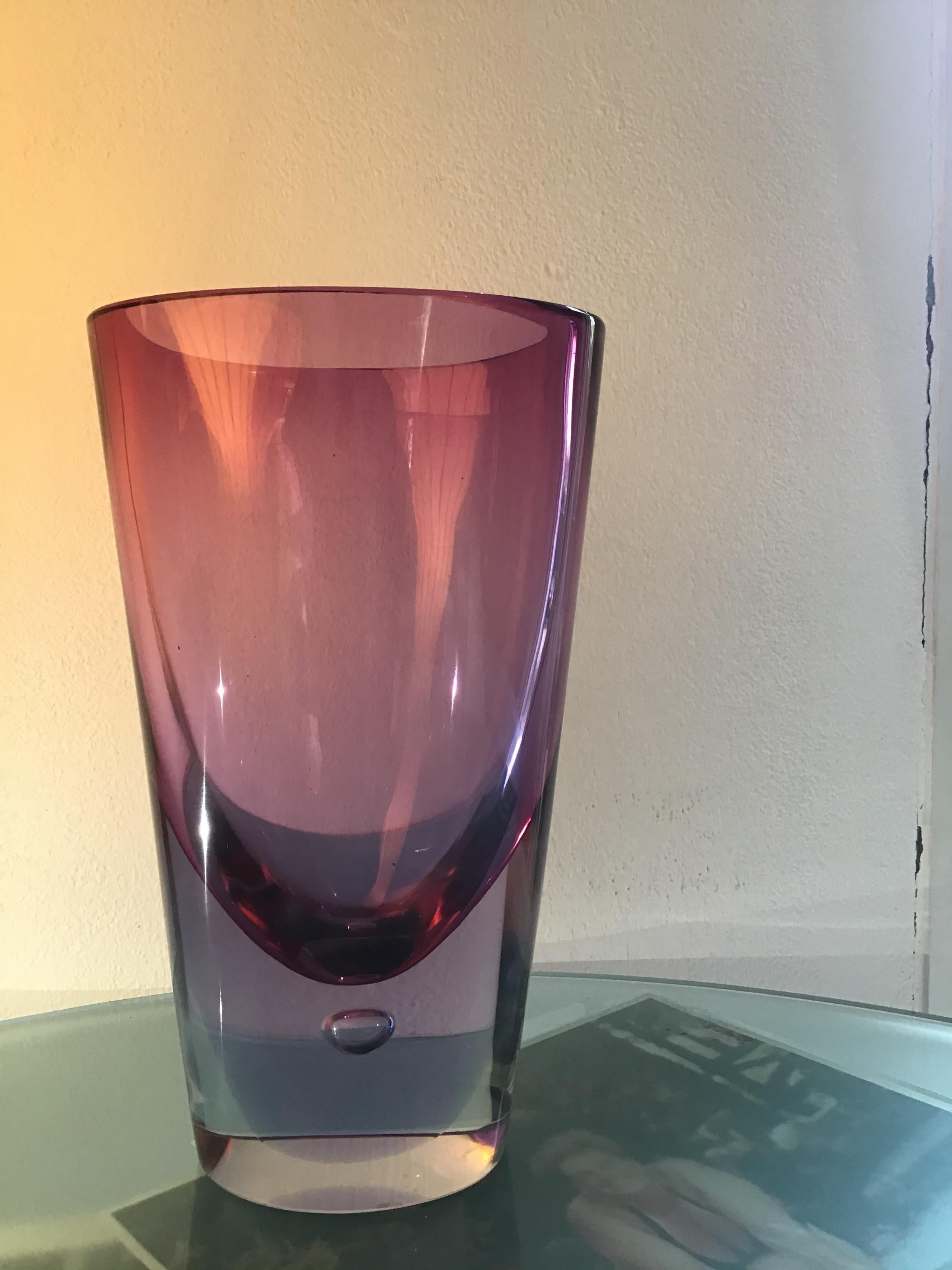 Italian Seguso “Flavio Poli “Vase Glass, 1960, Italy For Sale