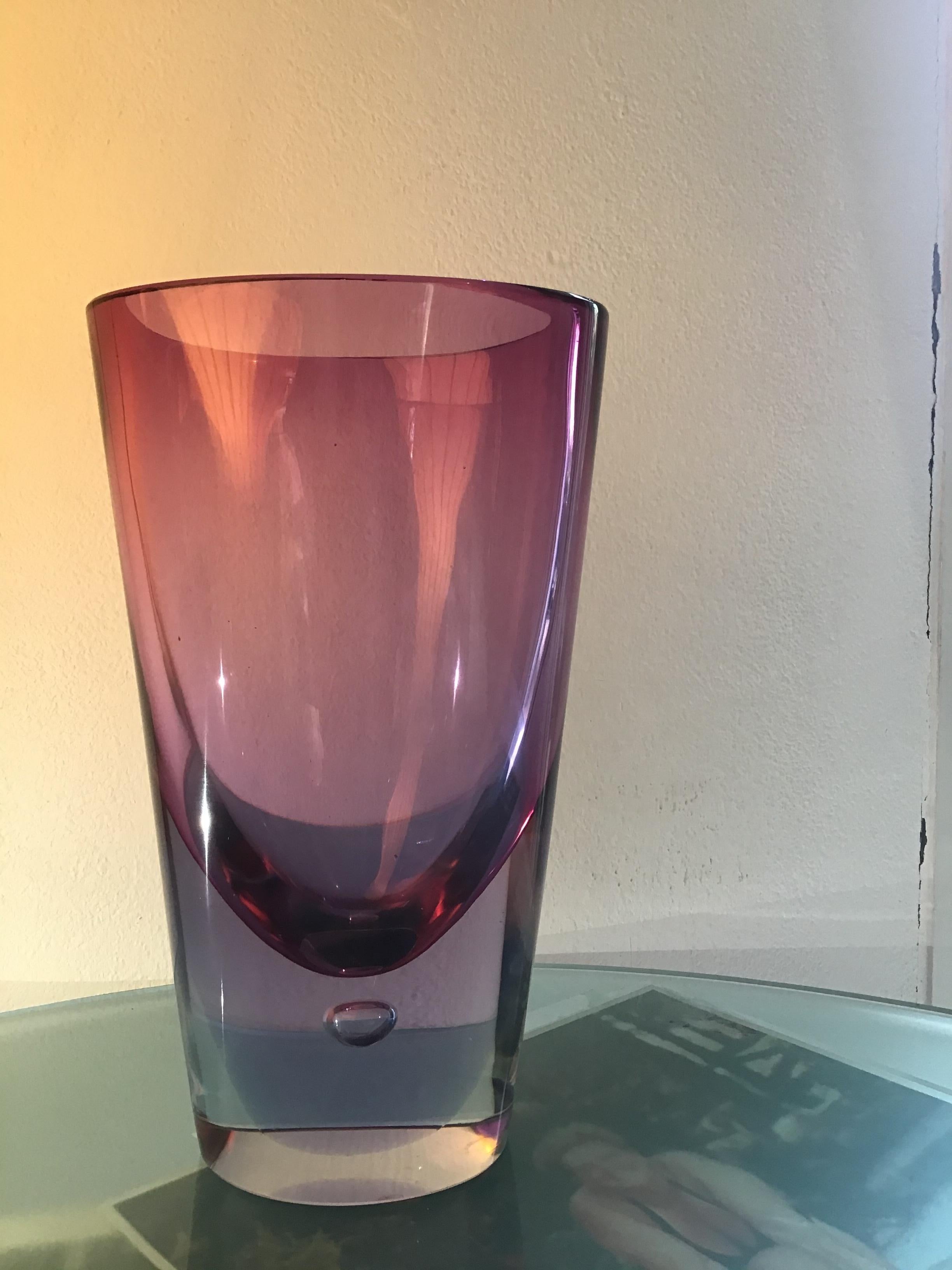 Seguso “Flavio Poli “Vase Glass, 1960, Italy In Excellent Condition For Sale In Milano, IT