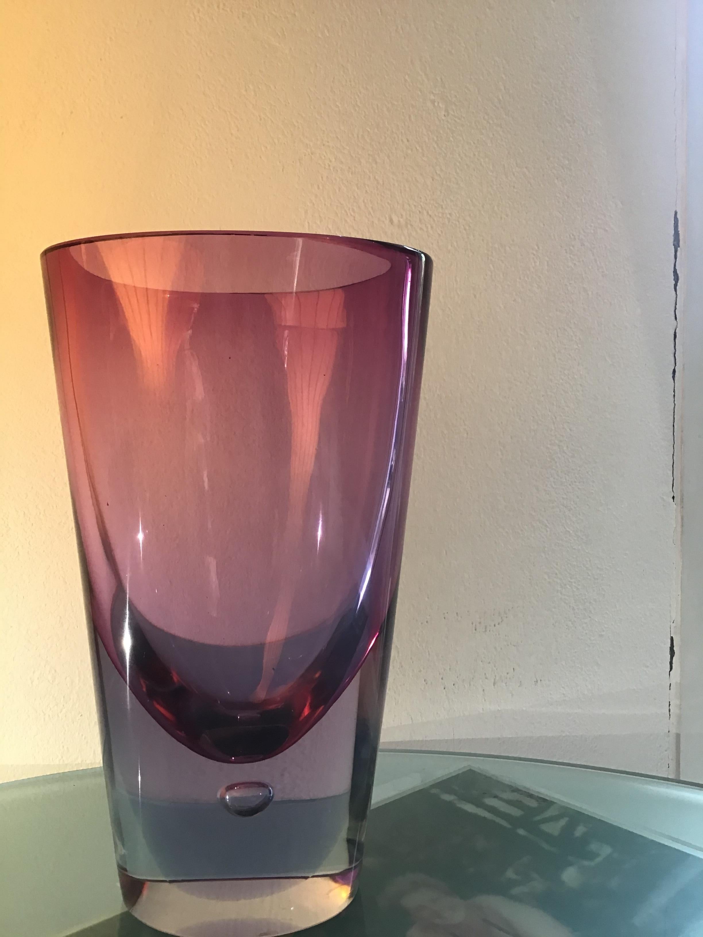 Seguso “Flavio Poli “Vase Glass, 1960, Italy For Sale 1