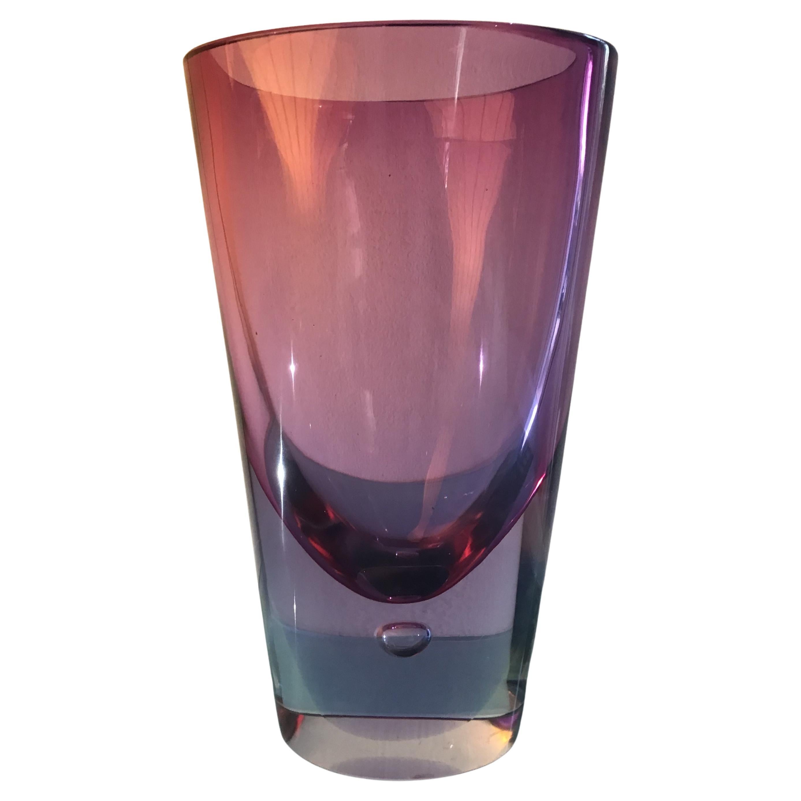 Seguso “Flavio Poli “Vase Glass, 1960, Italy For Sale