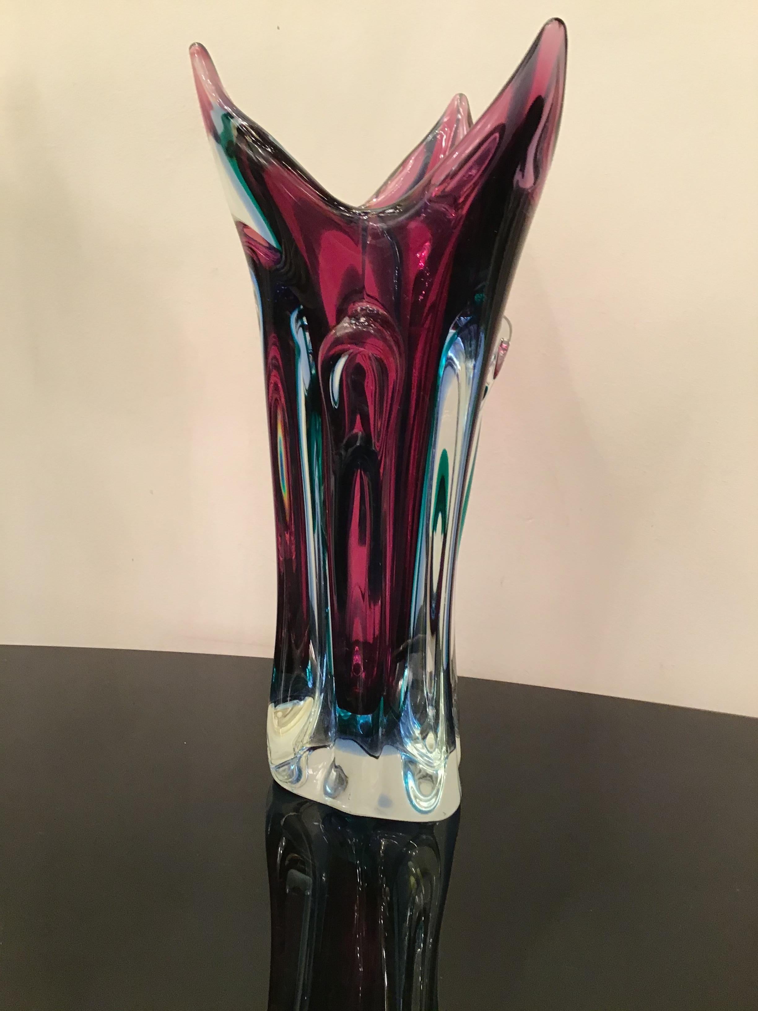 Seguso „“Flavio Poli“-Vase aus Muranoglas, 1950, Italien im Angebot 12