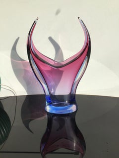 Seguso Flavio Poli Vase Murano Glass, 1950, Italy