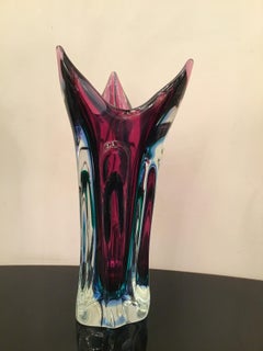 Seguso "Flavio Poli" Vase Murano Glass, 1950, Italy